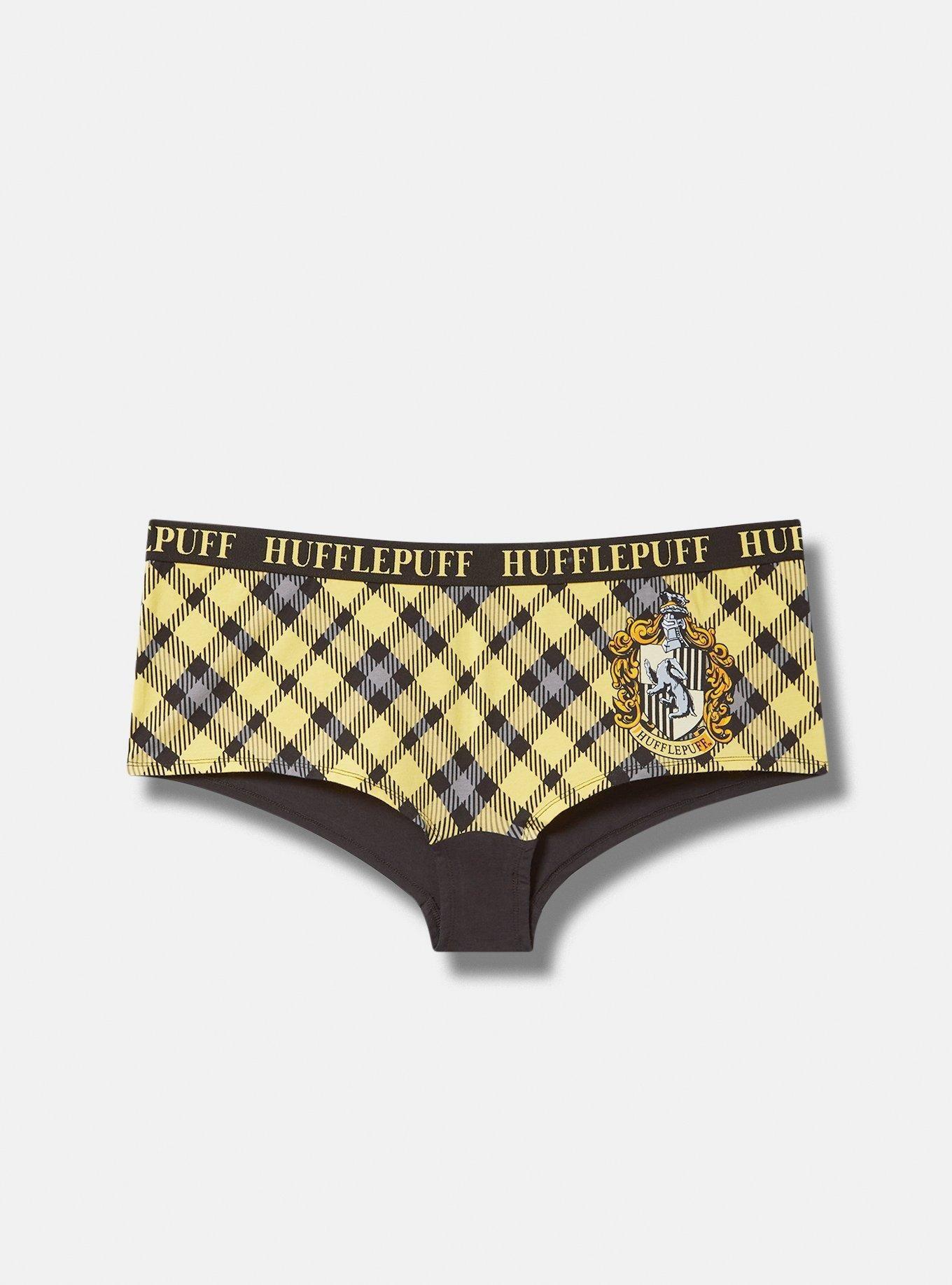 Plus Size Harry Potter Hufflepuff Mid Rise Boyshort Panty, MULTI, hi-res