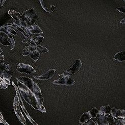 Peplum Velvet Burnout Surplice Short Sleeve Top, DAHLIA FLORAL, swatch