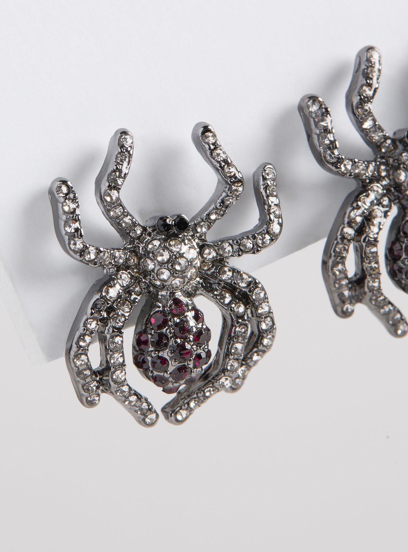 Bejeweled Spider Statement Earring