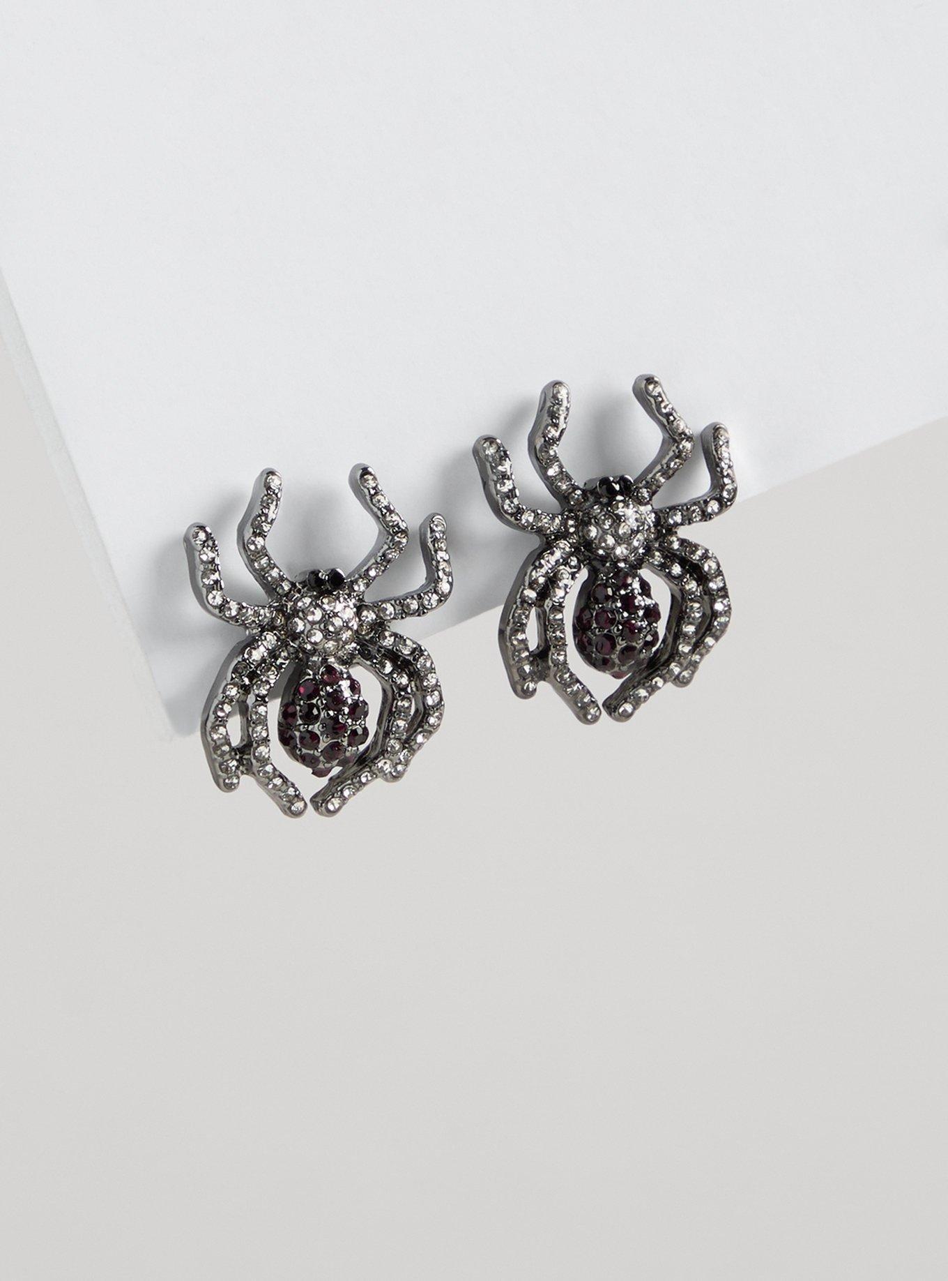 Bejeweled Spider Statement Earring