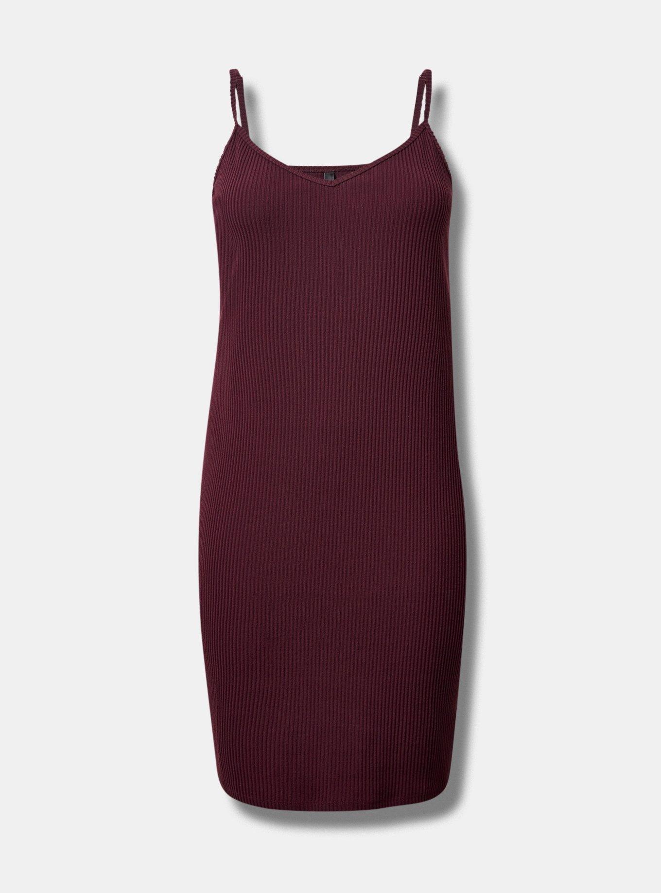 Heavy Hacci Rib V-Neck Midi Cami Lounge Dress