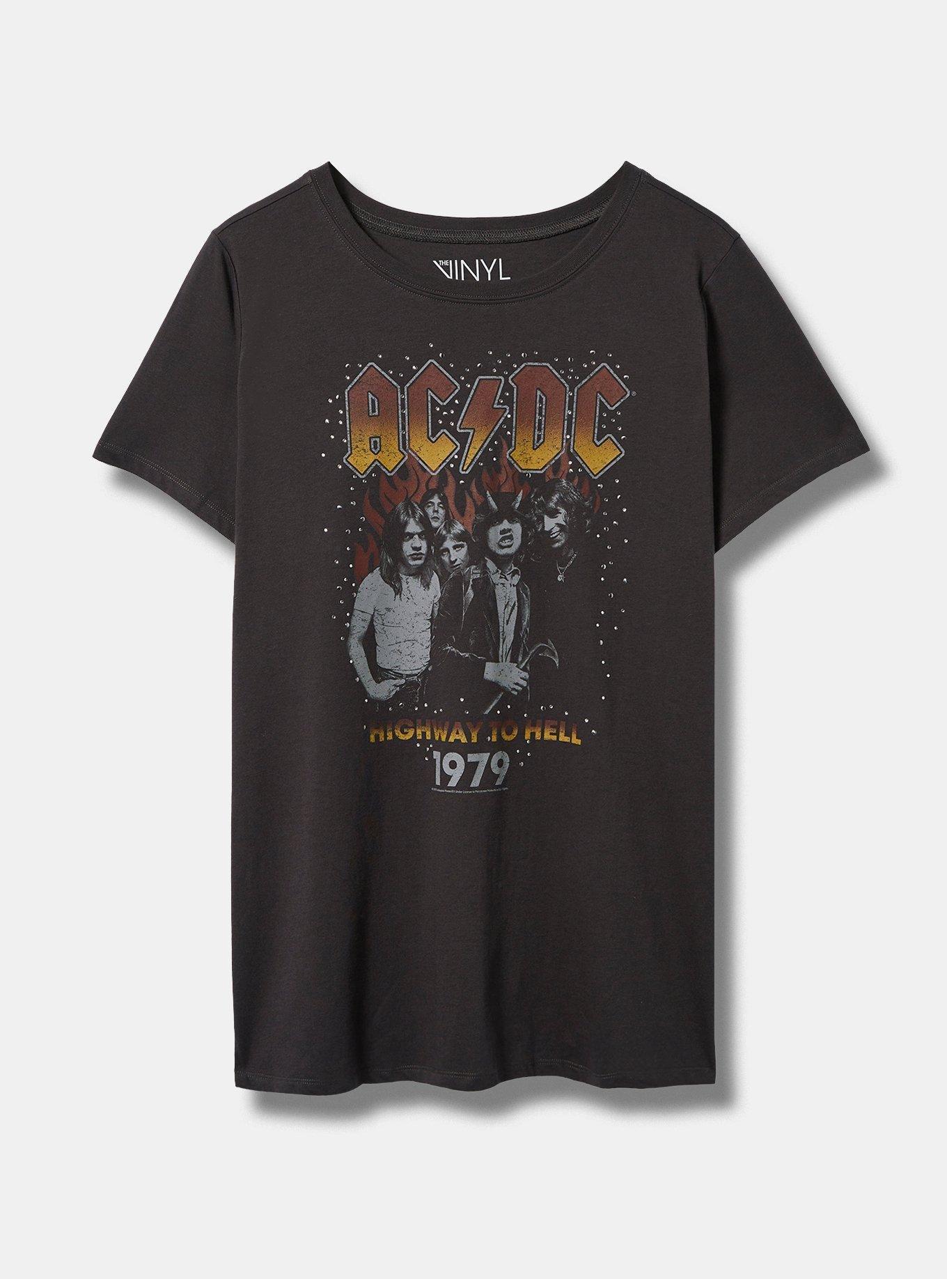 Plus Size - ACDC Classic Fit Cotton Embellished Crew Tee - Torrid