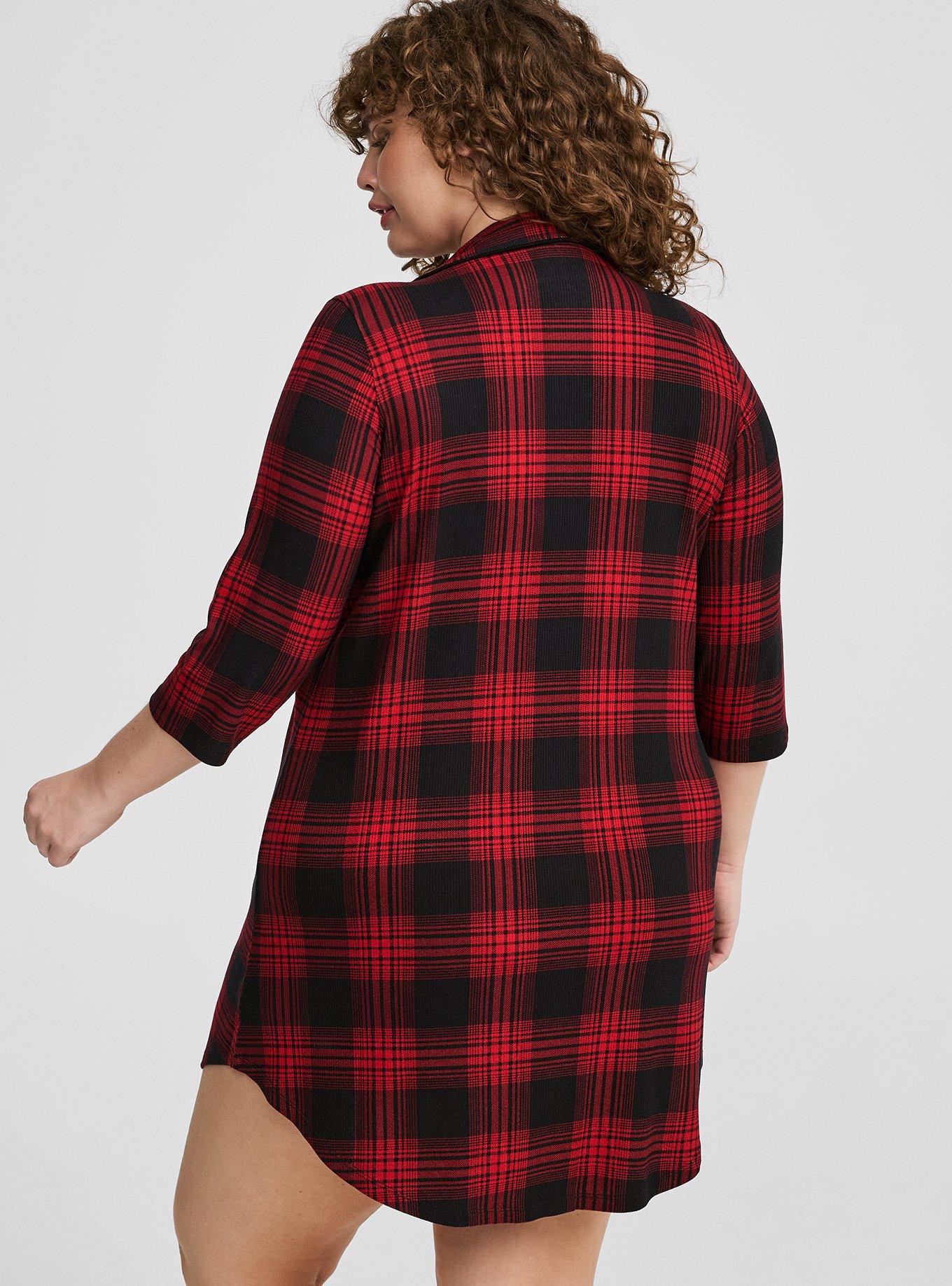 Super Soft Rib Button Through Sleep Gown