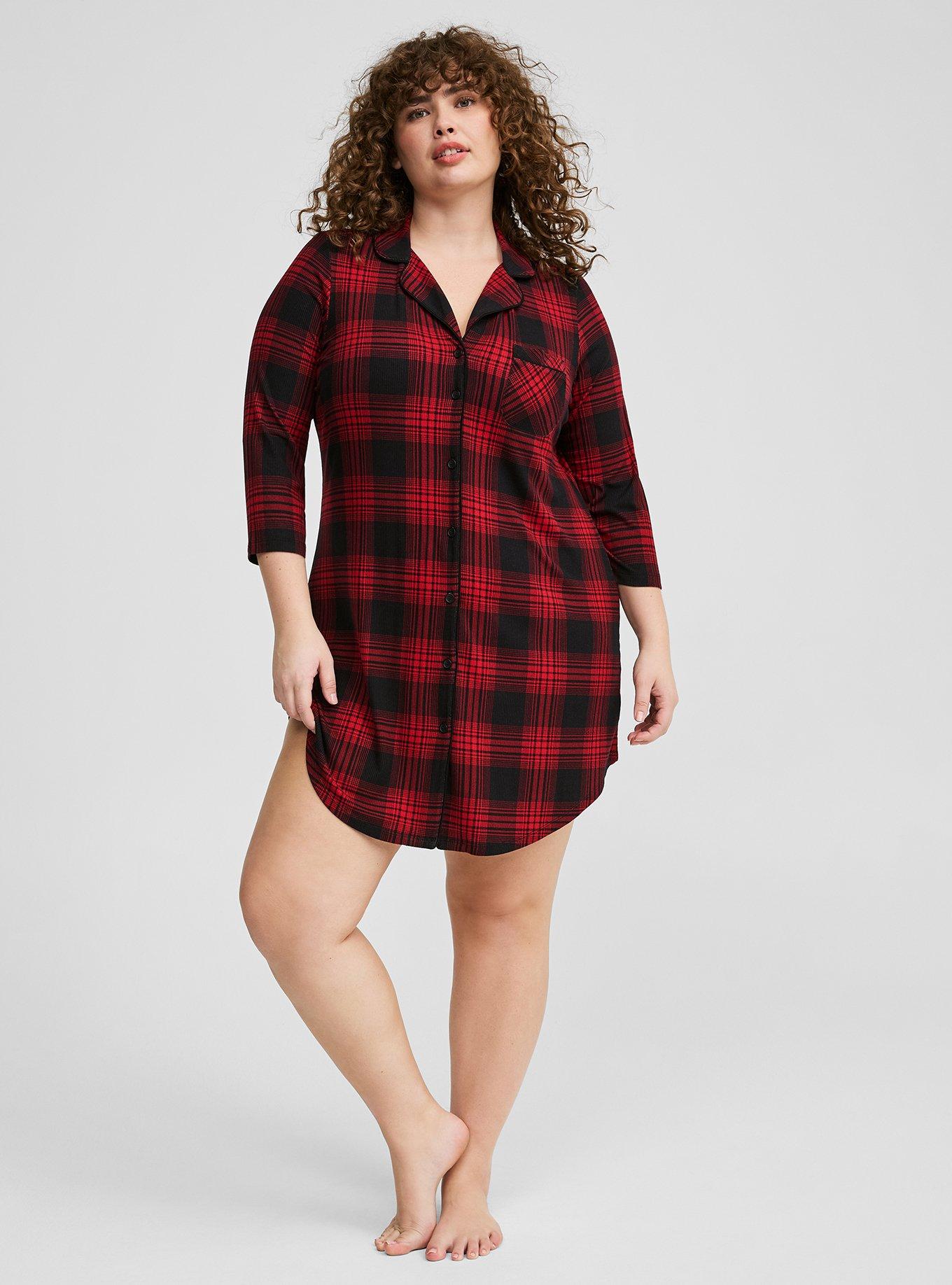 Super Soft Rib Button Through Sleep Gown