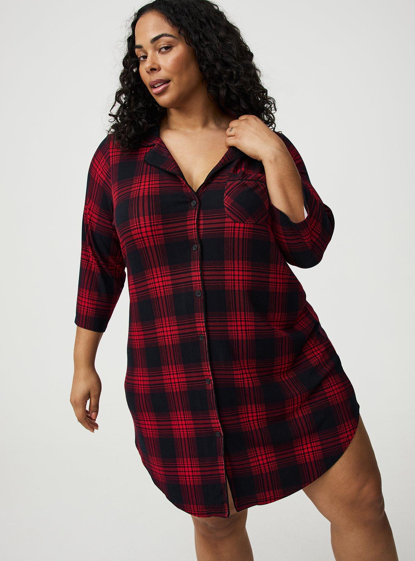Soft Rib Button-Through Sleep Gown