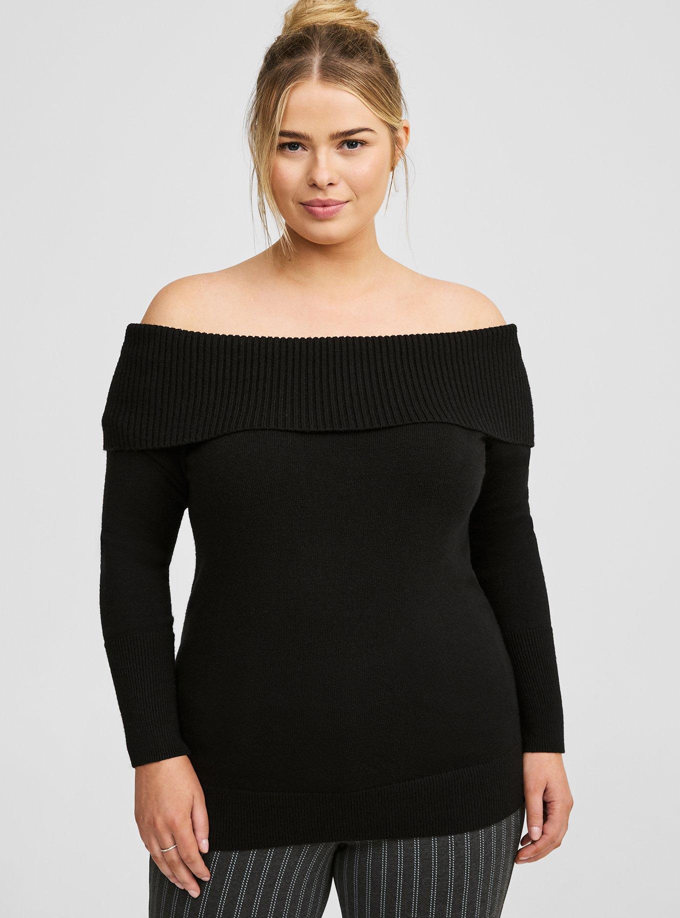 Plus Size Pullover Off Shoulder Sweater Torrid