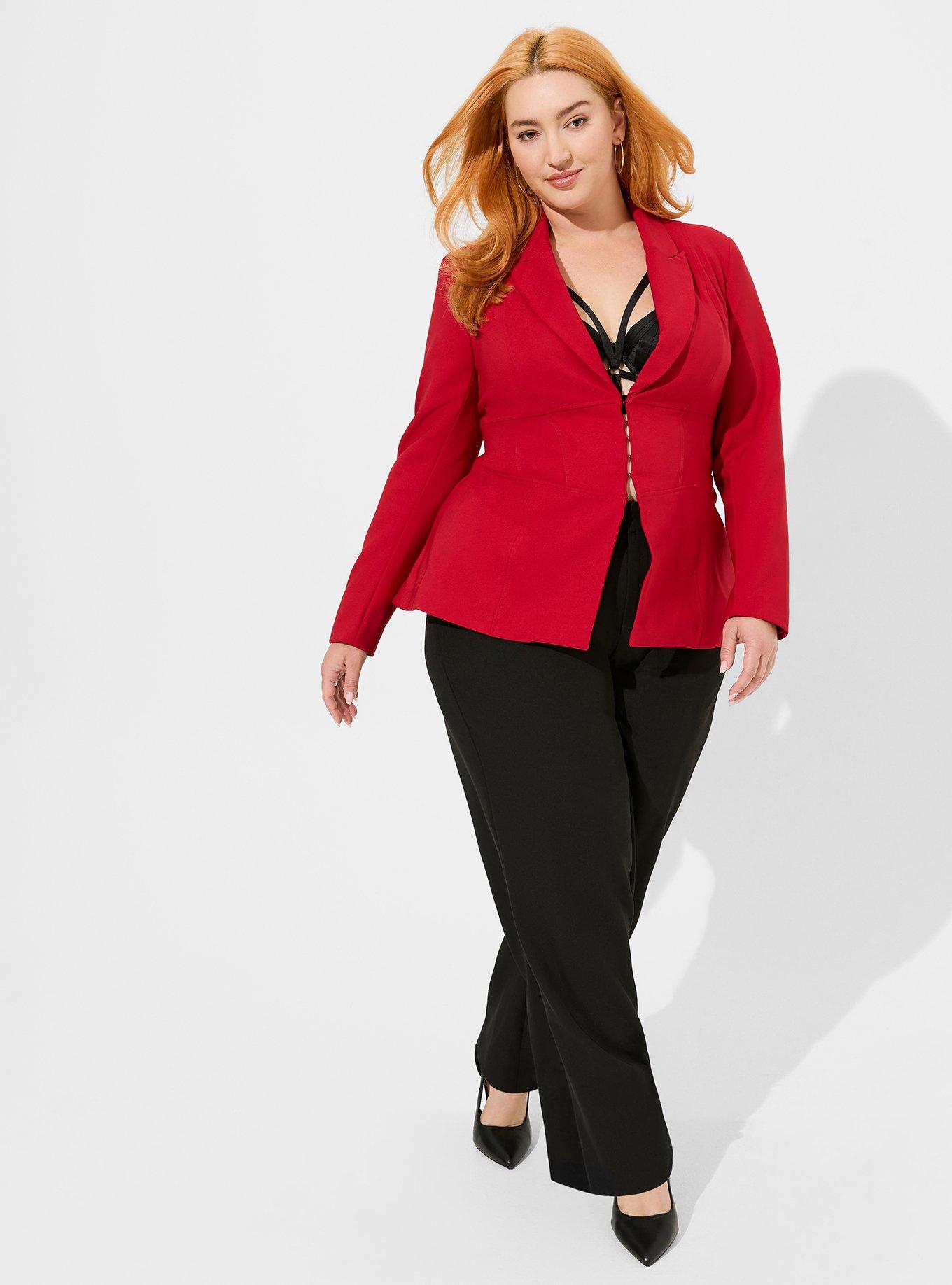 Plus Size Studio Refined Crepe Corset Blazer Torrid