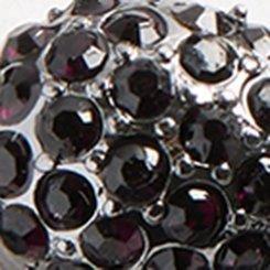 Bejeweled Spider Statement Necklace, HEMATITE, swatch