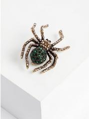 Bejeweled Spider Statement Brooch, , hi-res