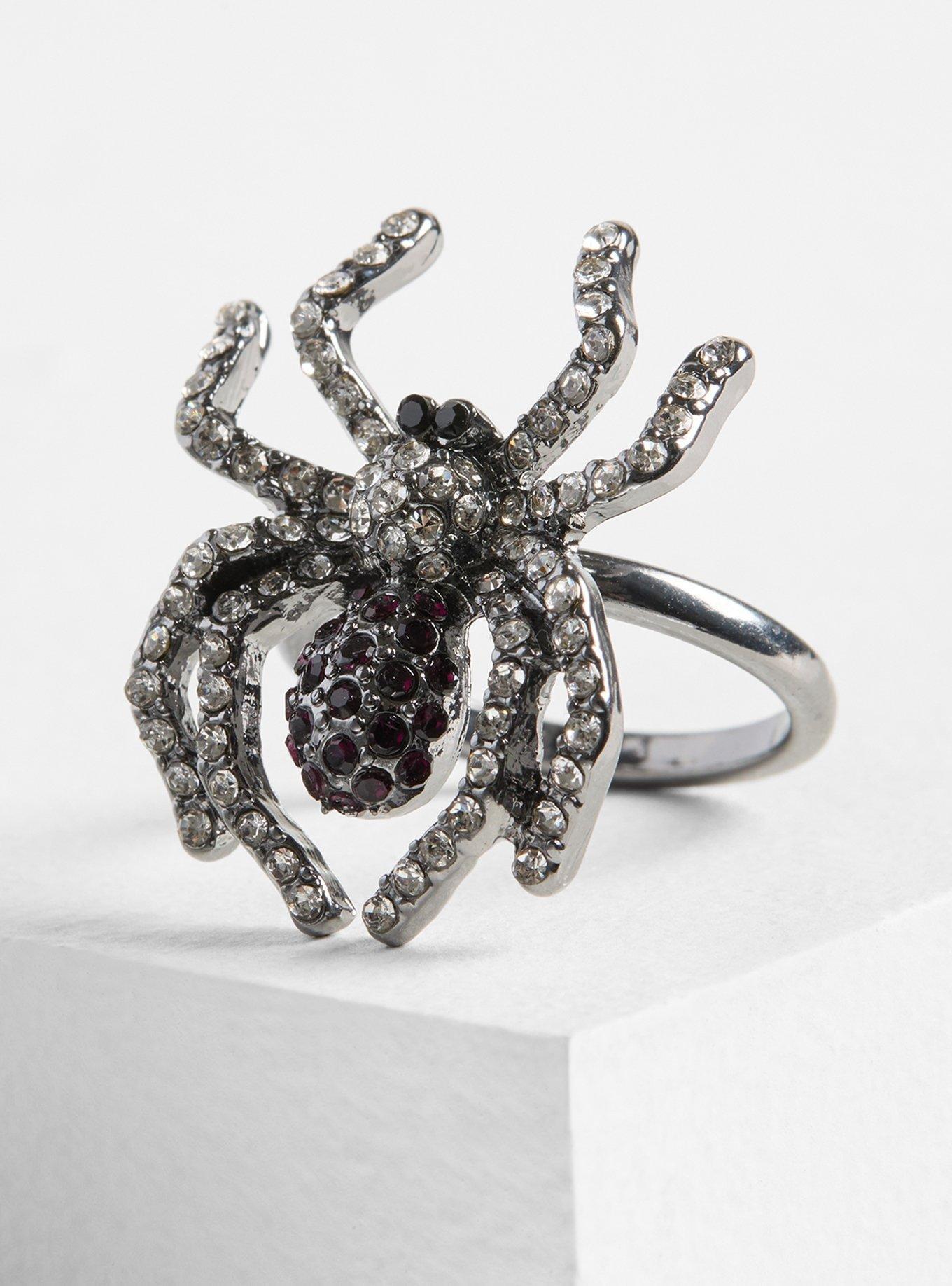 Plus Size - Bejeweled Spider Statement Ring - Torrid