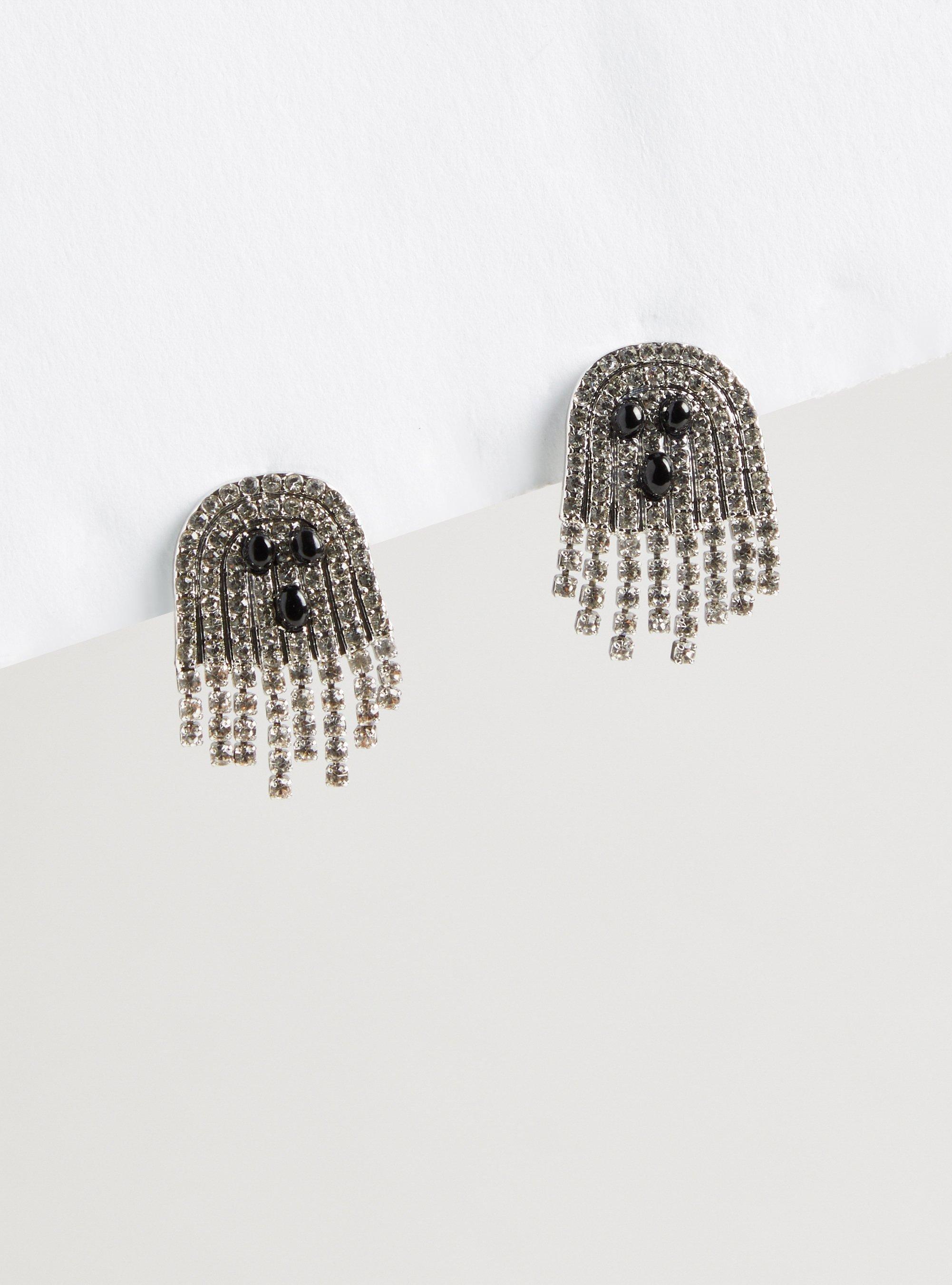 Rhinestone Ghost Earring