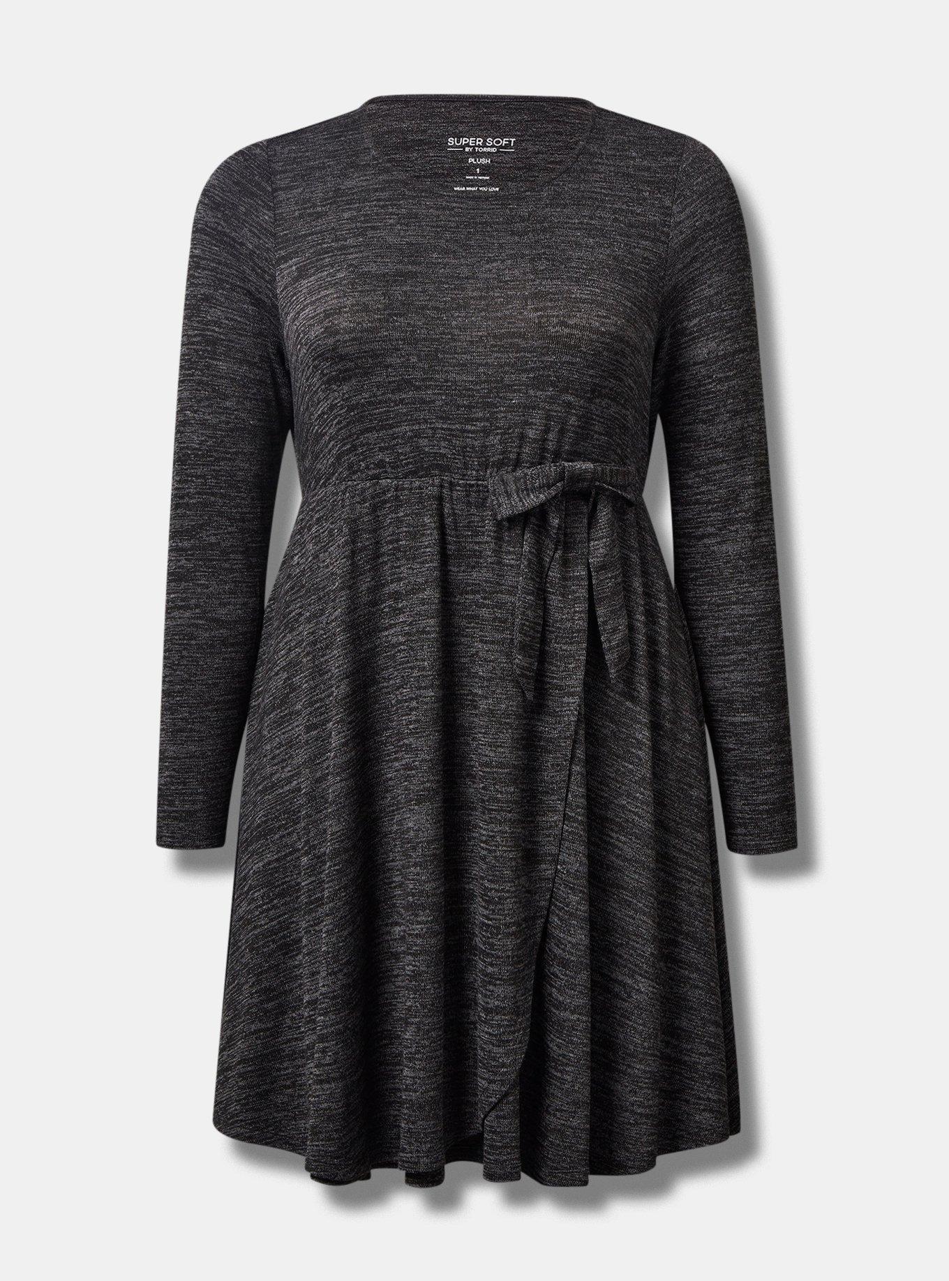 2024 Torrid 4 Black Hacci Sweater Knit Dress