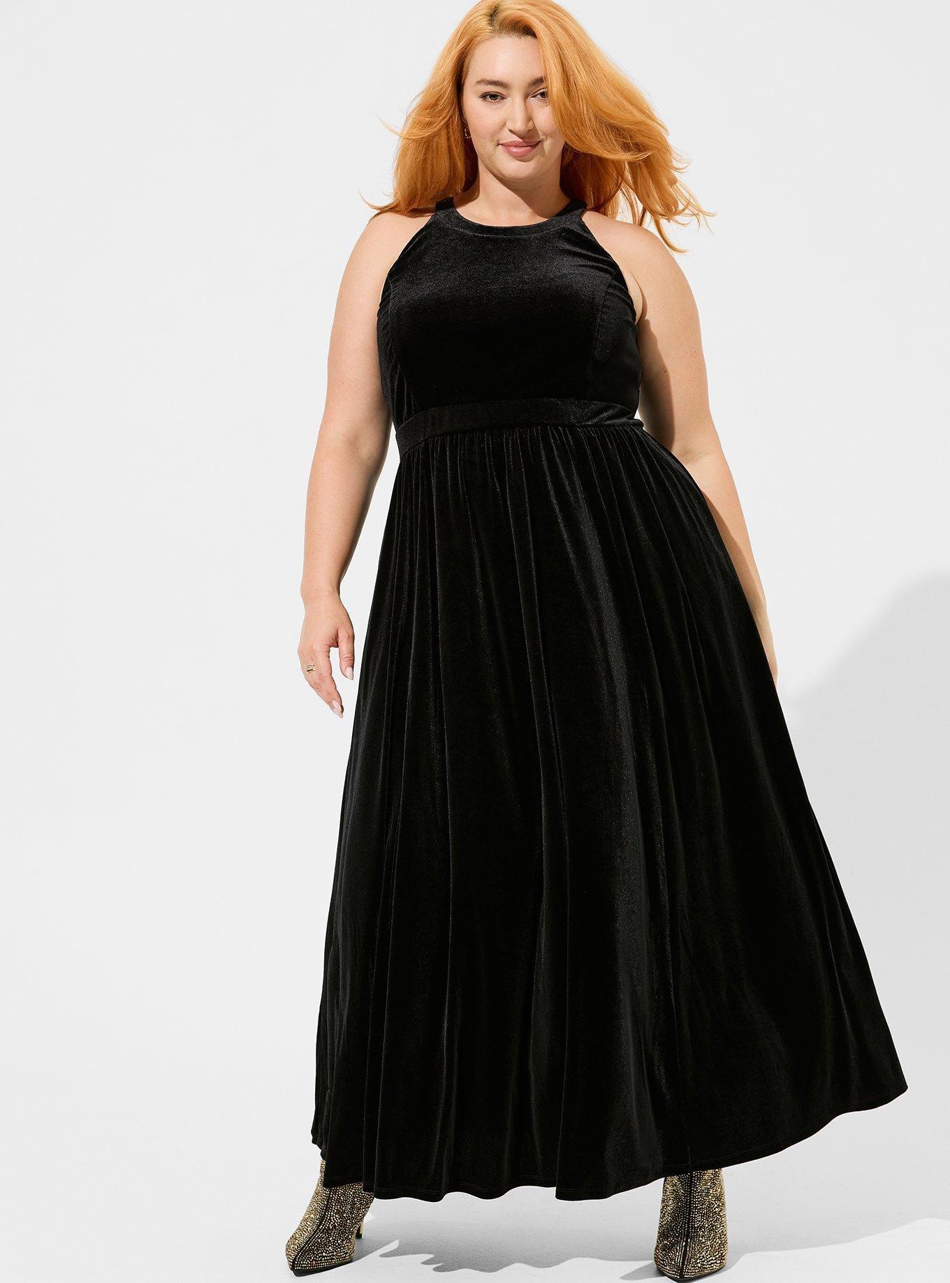 Torrid black hotsell velvet dress