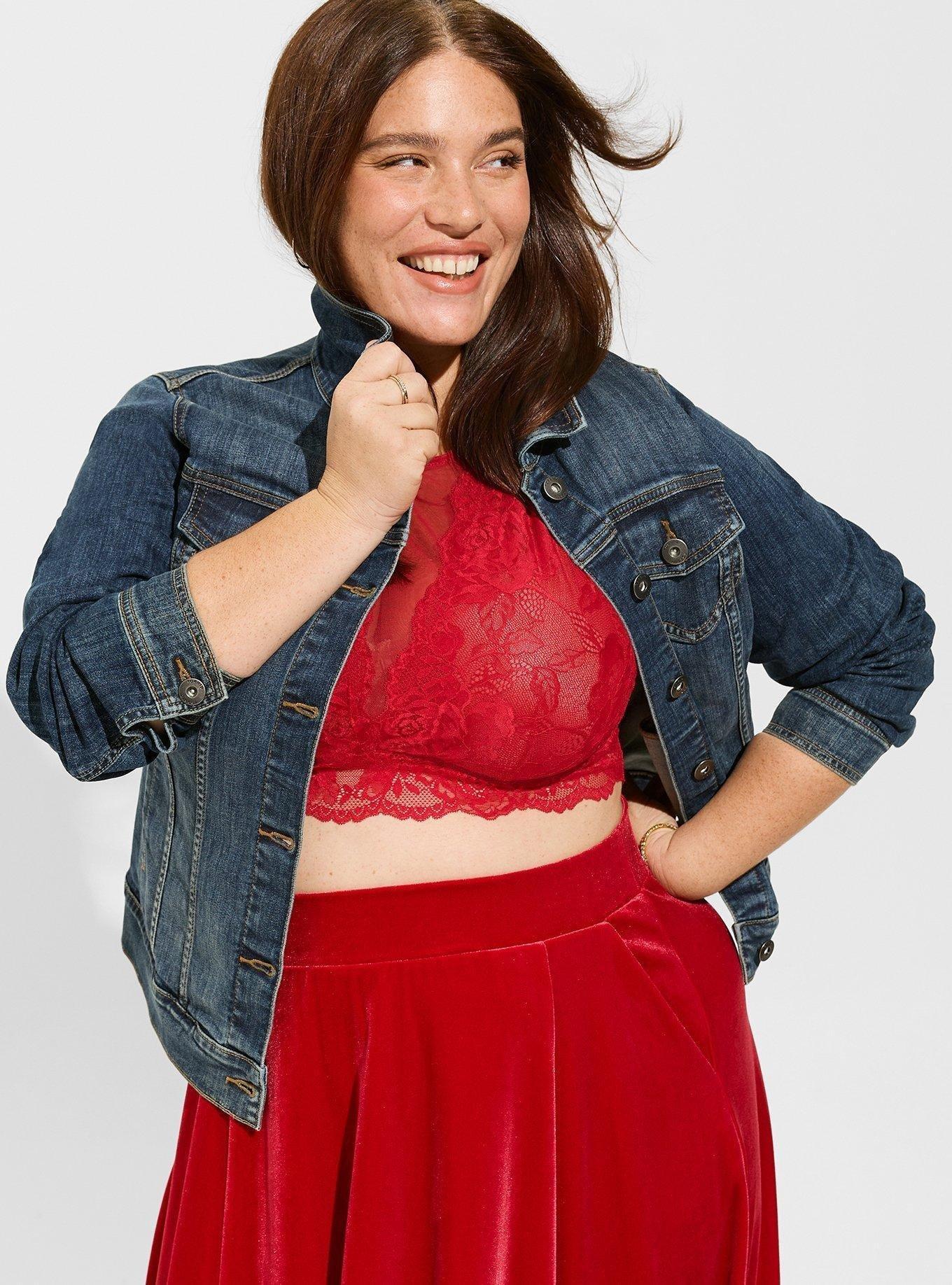 Plus Size - Tea Length Velvet A Line Skirt - Torrid