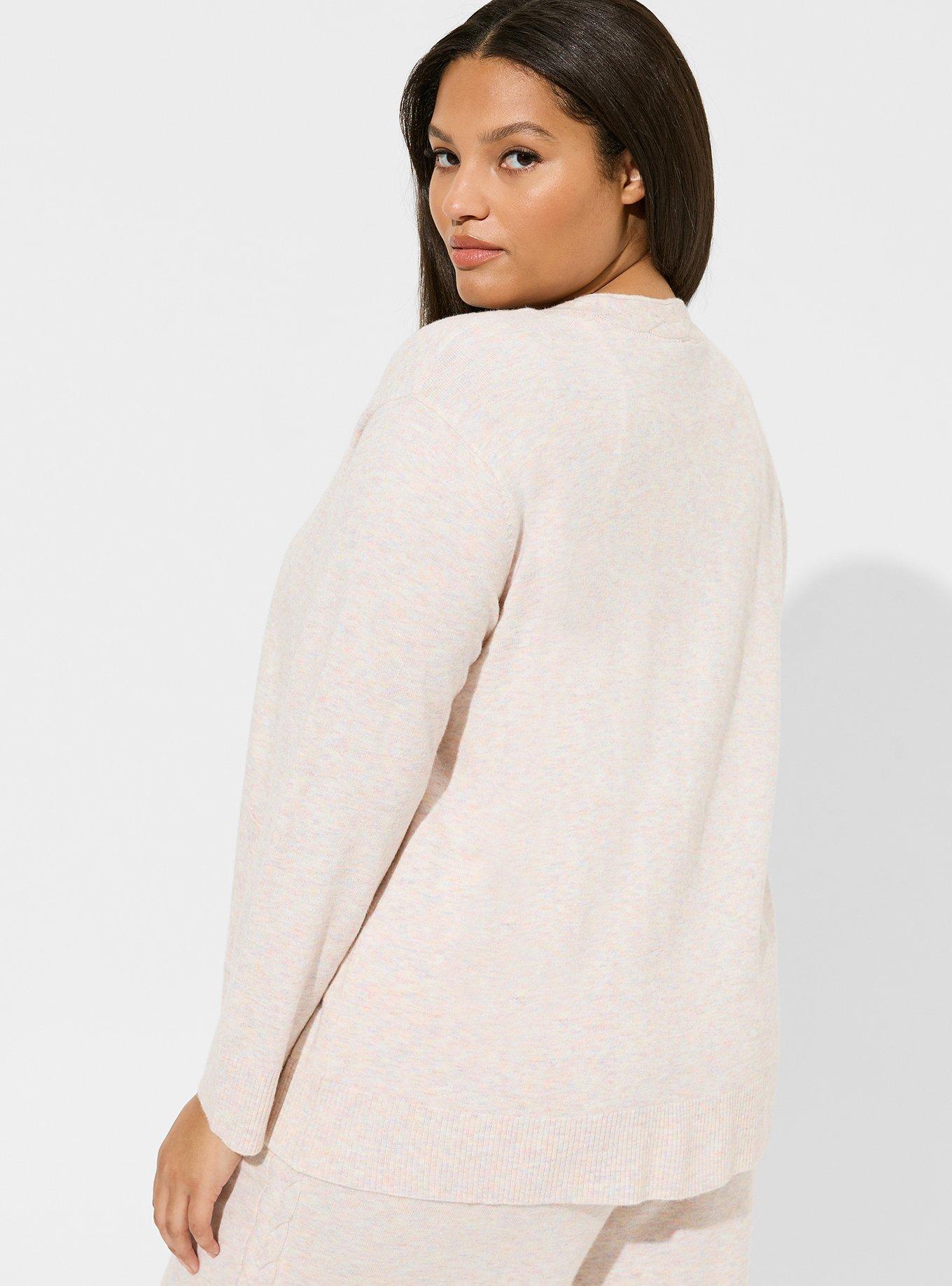 Cable Knit Button Up Lounge Cardigan