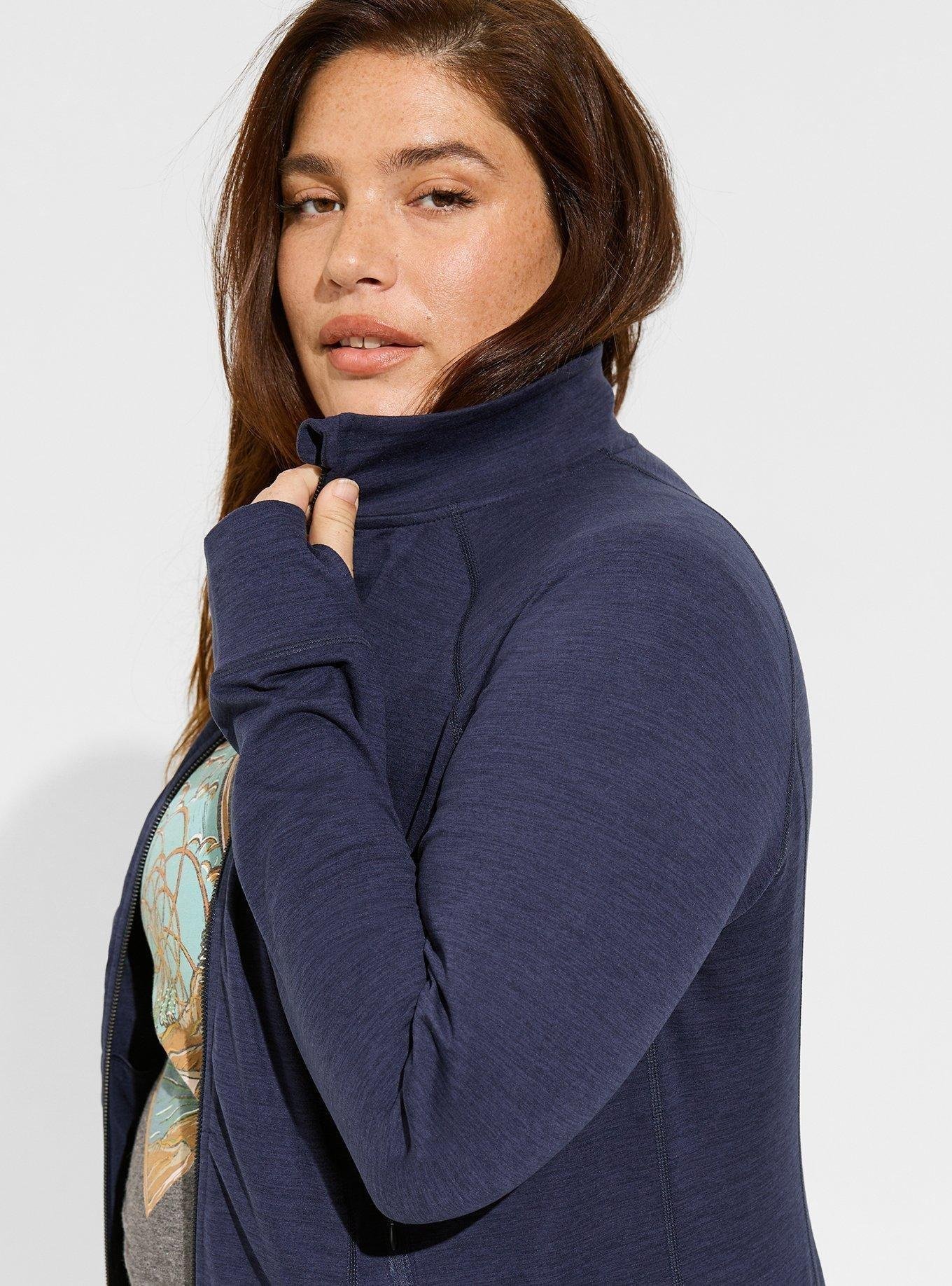 Plus Size - Happy Camper Super Soft Performance Jersey Full Zip ...