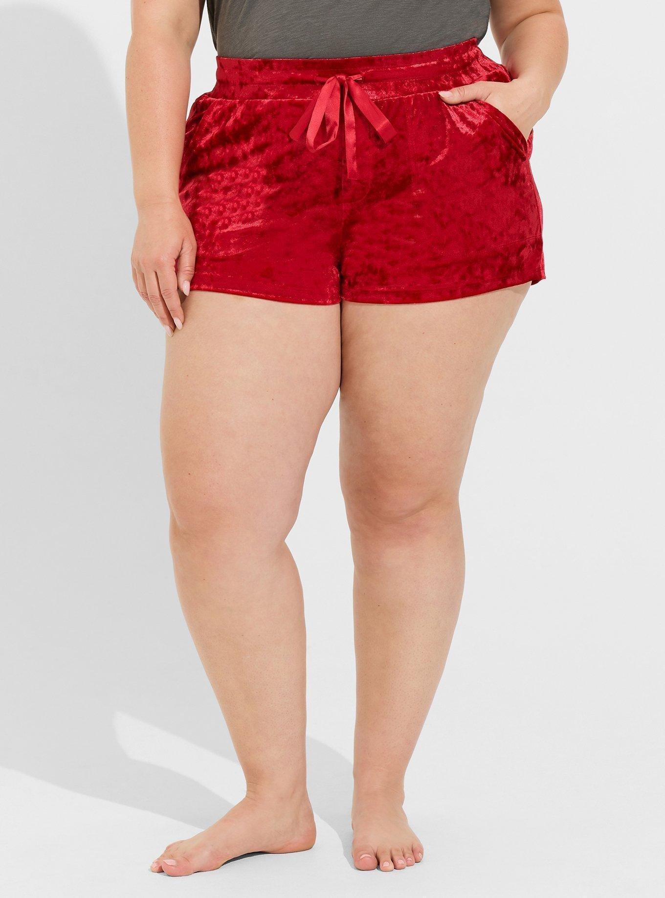 Velvet shorts shop plus size