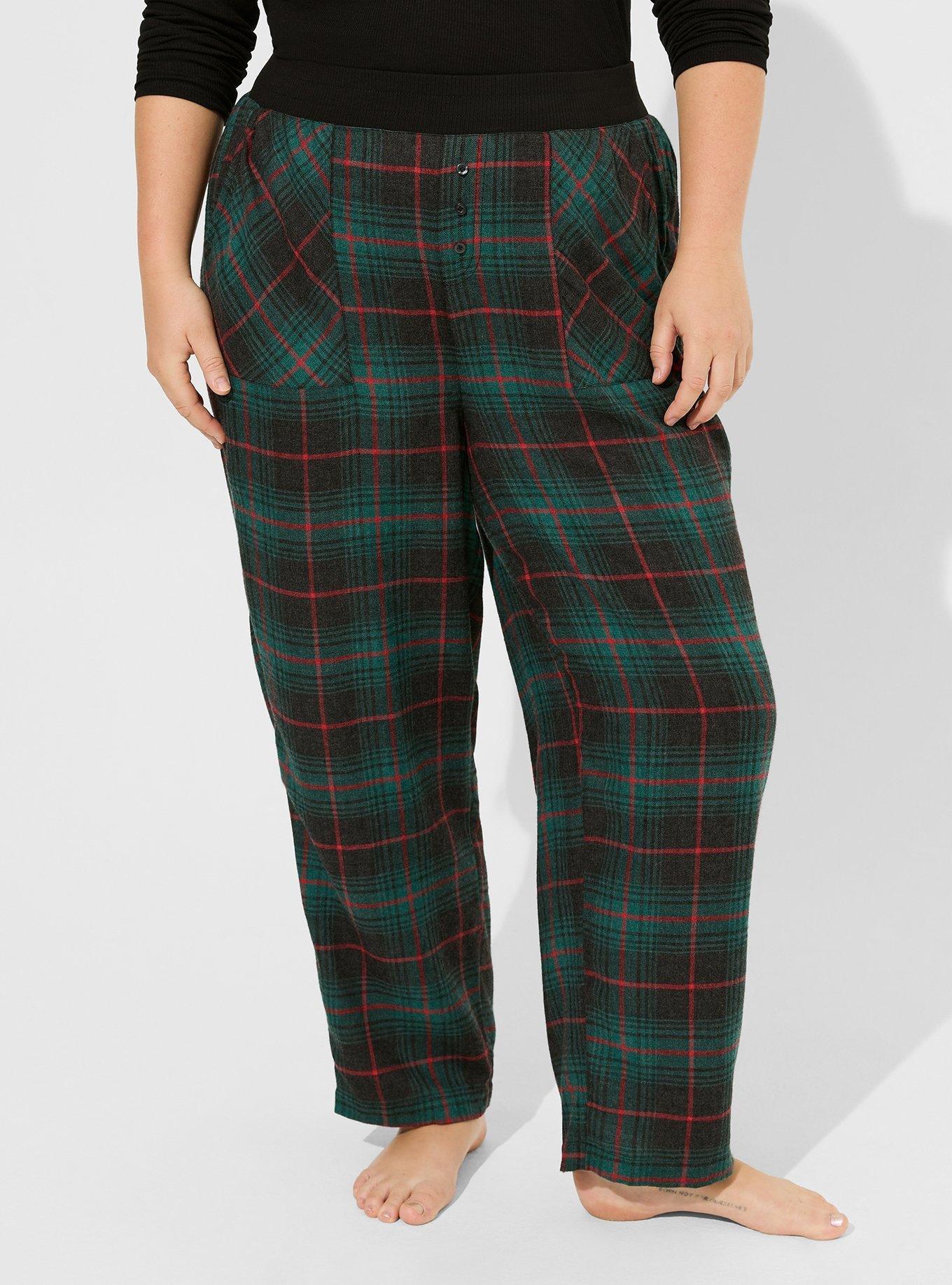 Lands' End Women's Plus Size Print Flannel Pajama Pants - 1x