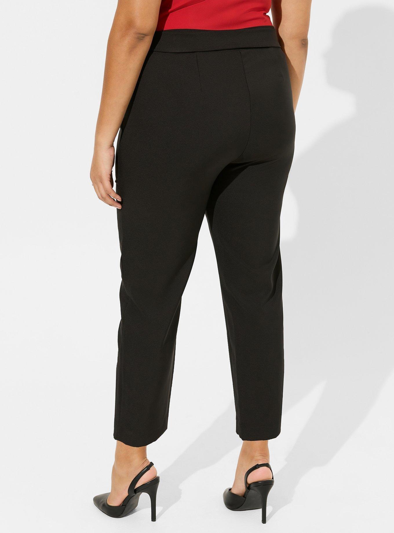 Plus Size - Tie Front Skinny Studio Refined Crepe High Rise Pant