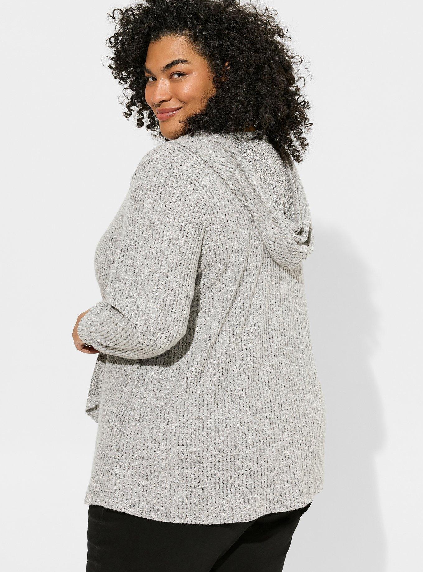 Waffle hooded clearance cardigan