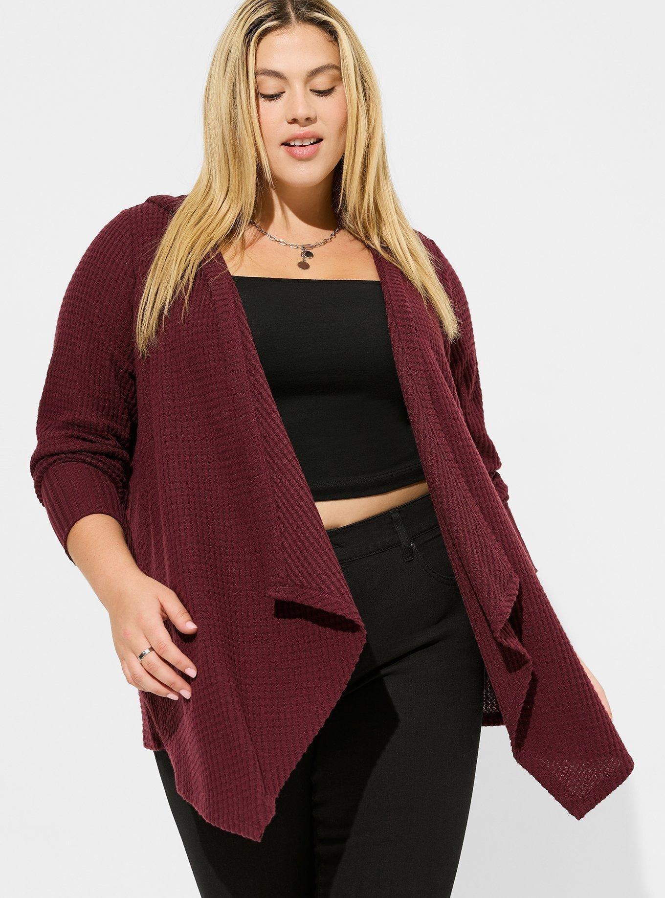 TORRID Fleece Drape Front Jacket