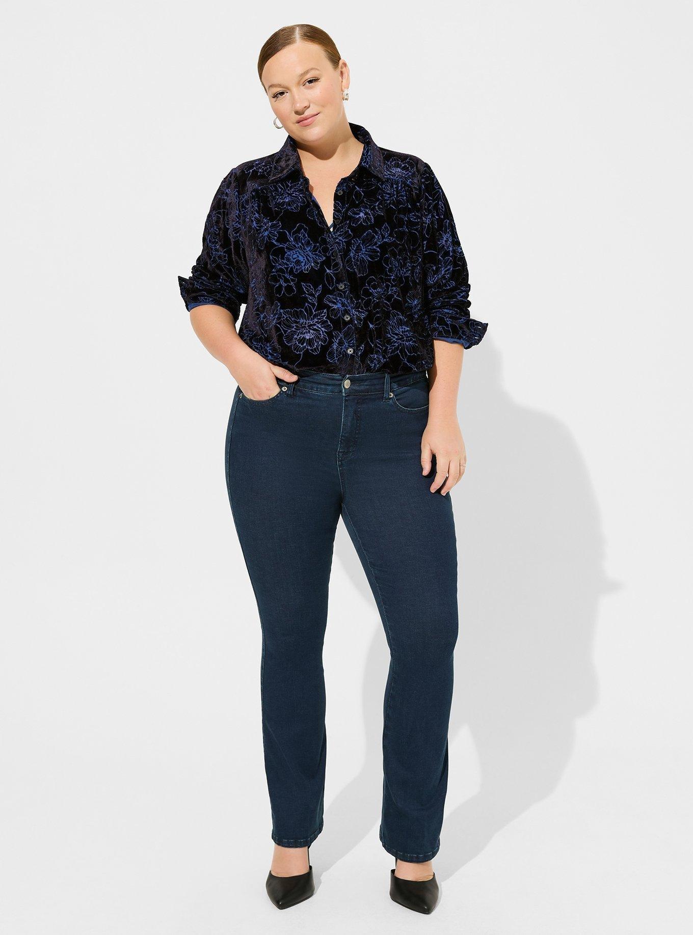 Madison Velvet Burnout Button Up Shirt