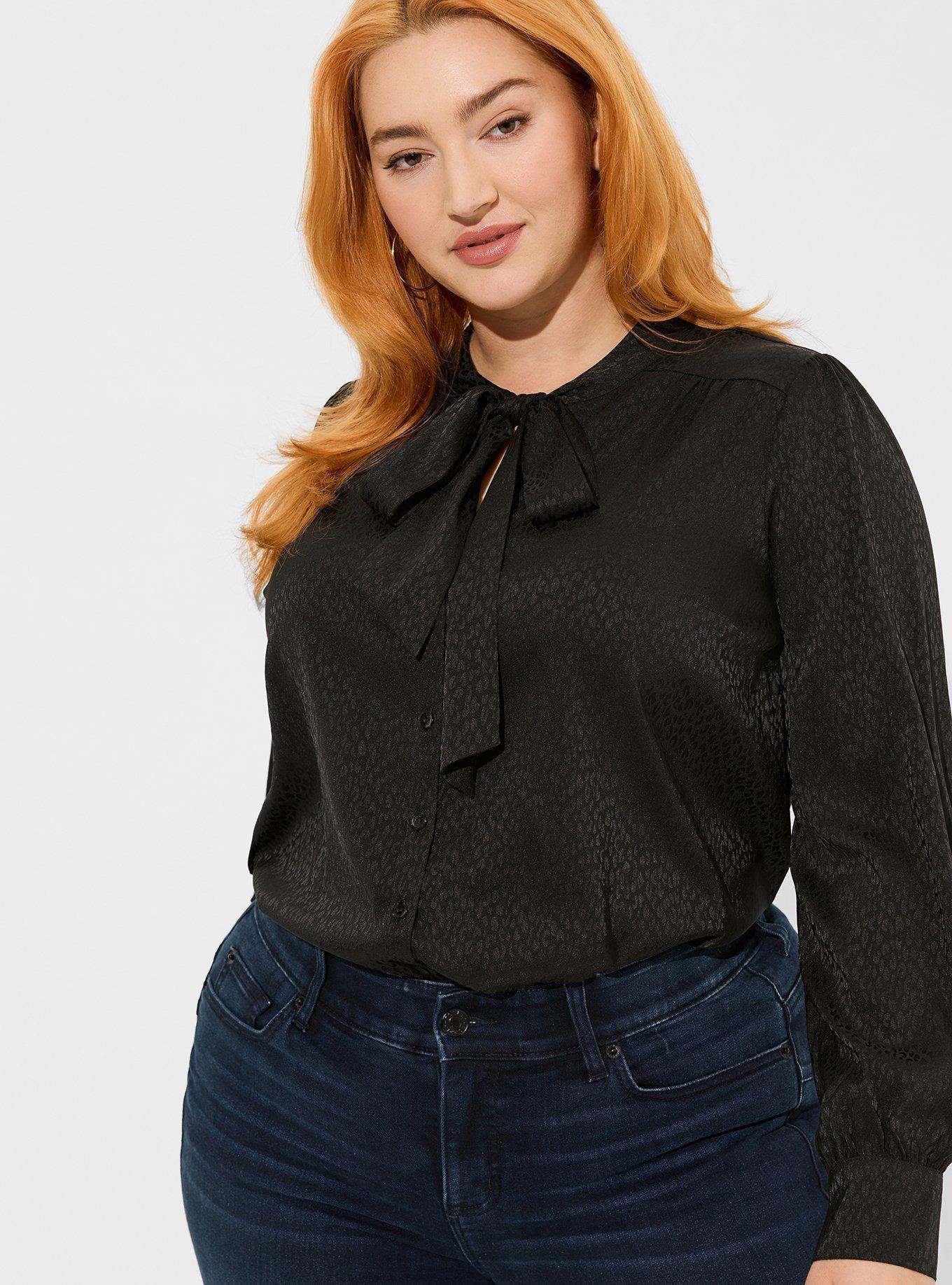 Jester V-Neck Tie-Front Blouse