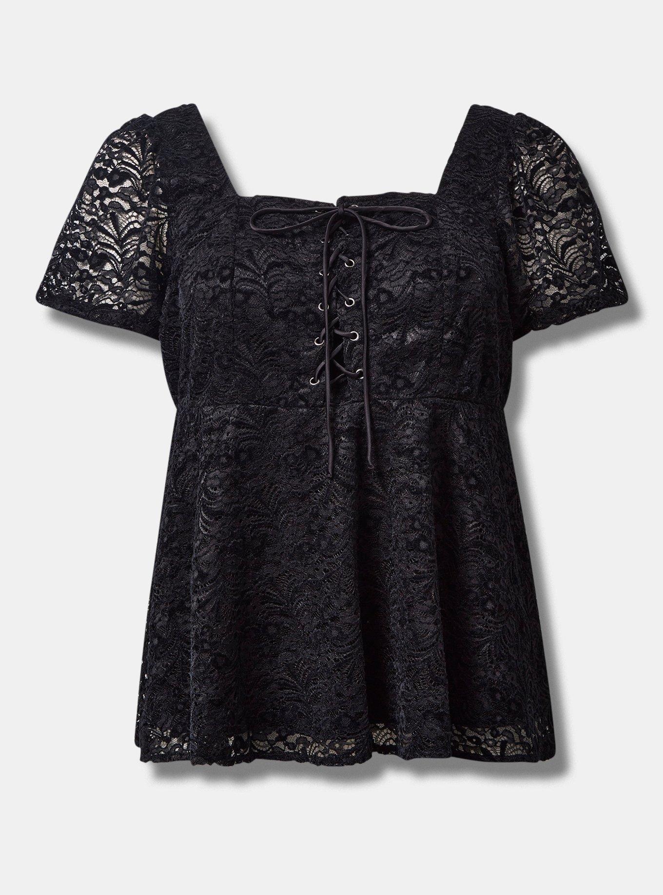 ADORA Ruffled Square Neck Cap Sleeve Babydoll Blouse