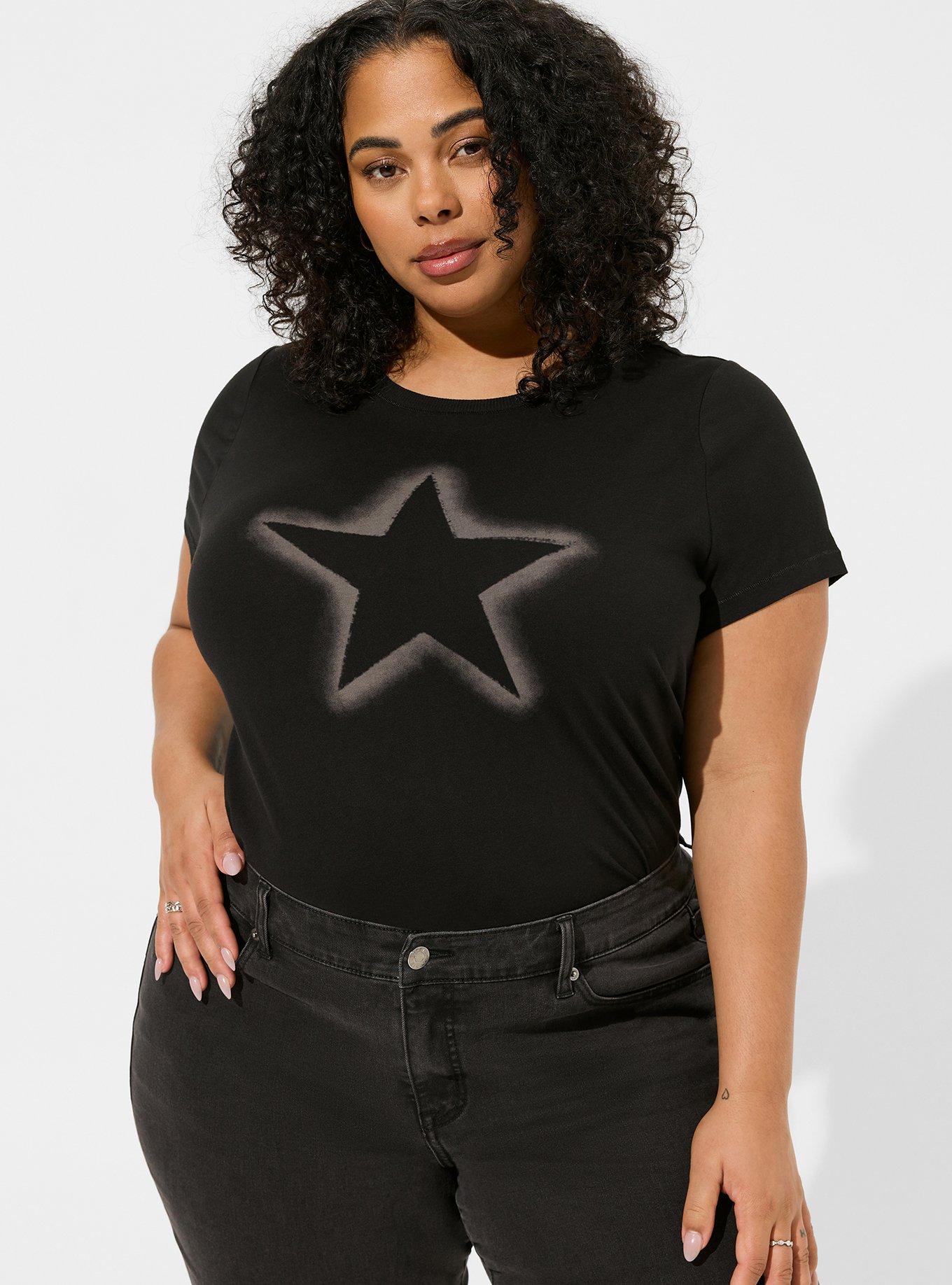 Square-neck Star Tee(LADIES)