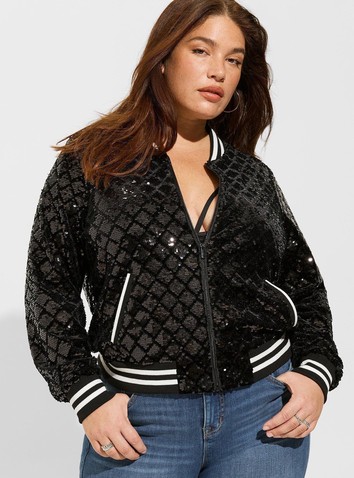 Torrid sequin bomber on sale jacket