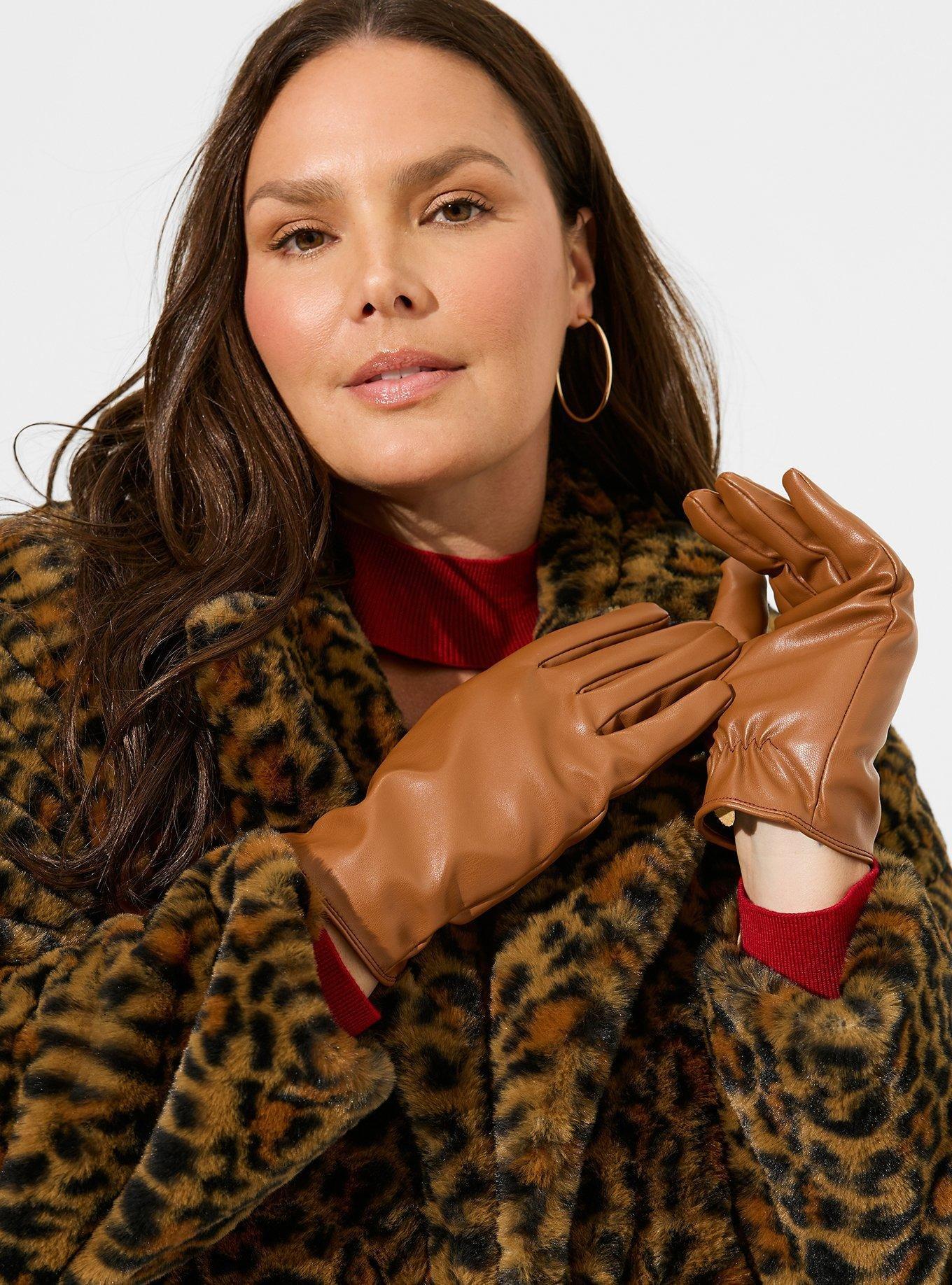 Plus Size Leather Gloves