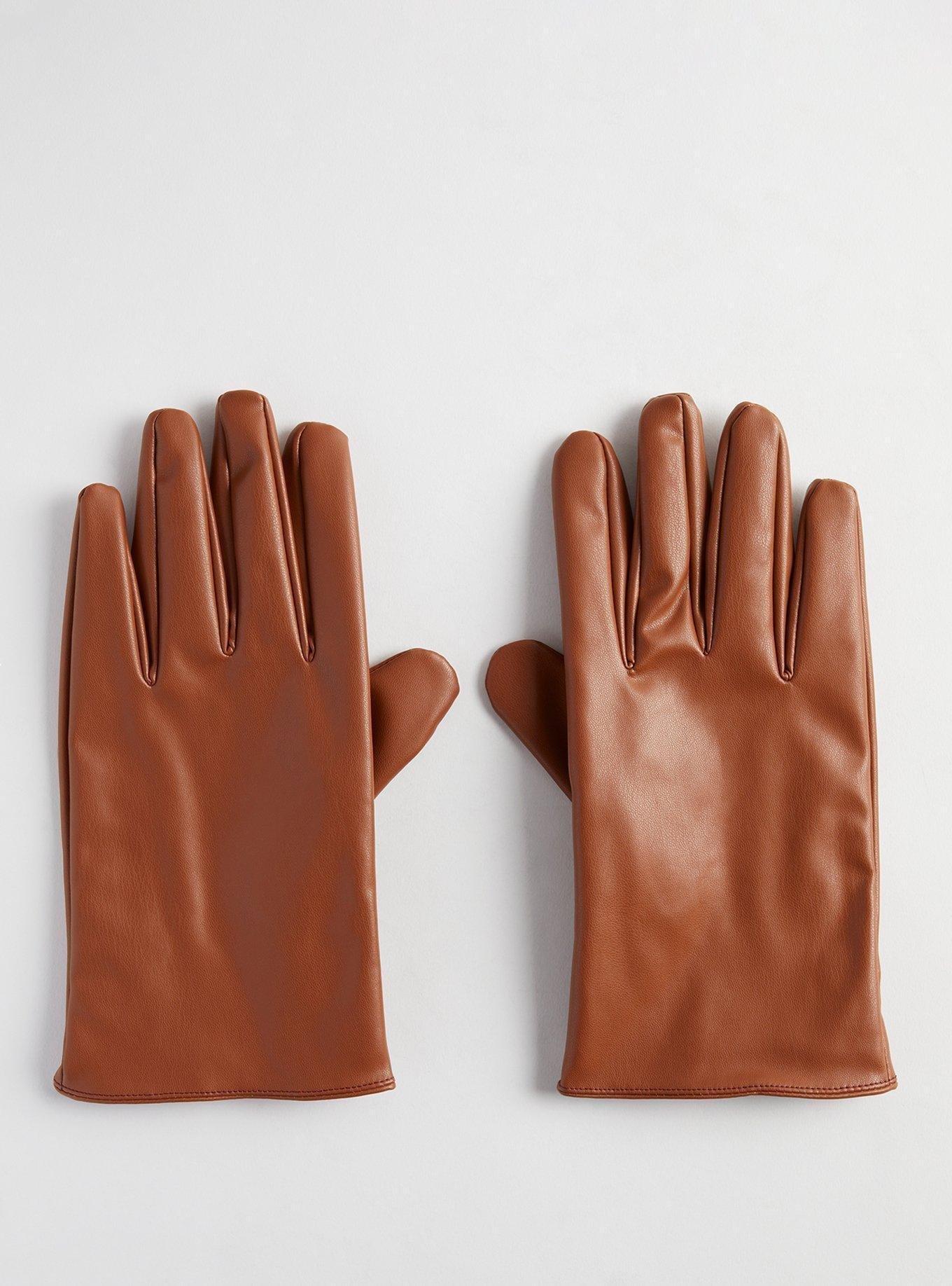 Women's plus 2025 size leather gloves