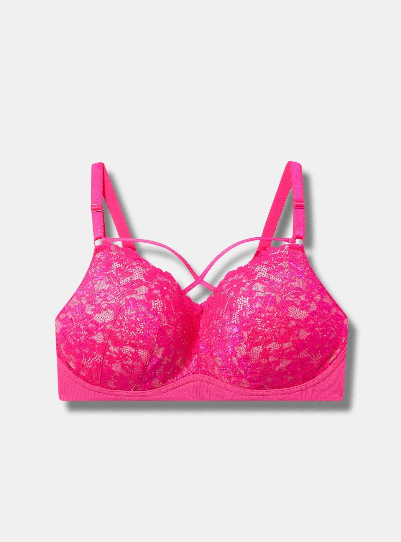 Victoria's Secret Sport Incredible Bra Front Close Size 38DDD White/Pink  Pattern