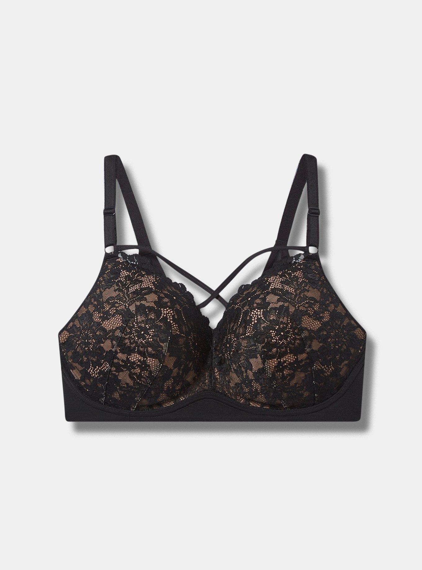 Black underwired half cup bra Pearl – Love and Hate Europe