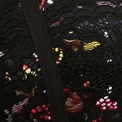 Plus Size Bombshell Everyday Strapless Push-Up Bra, ROMANCE FLORAL RICH BLACK, swatch