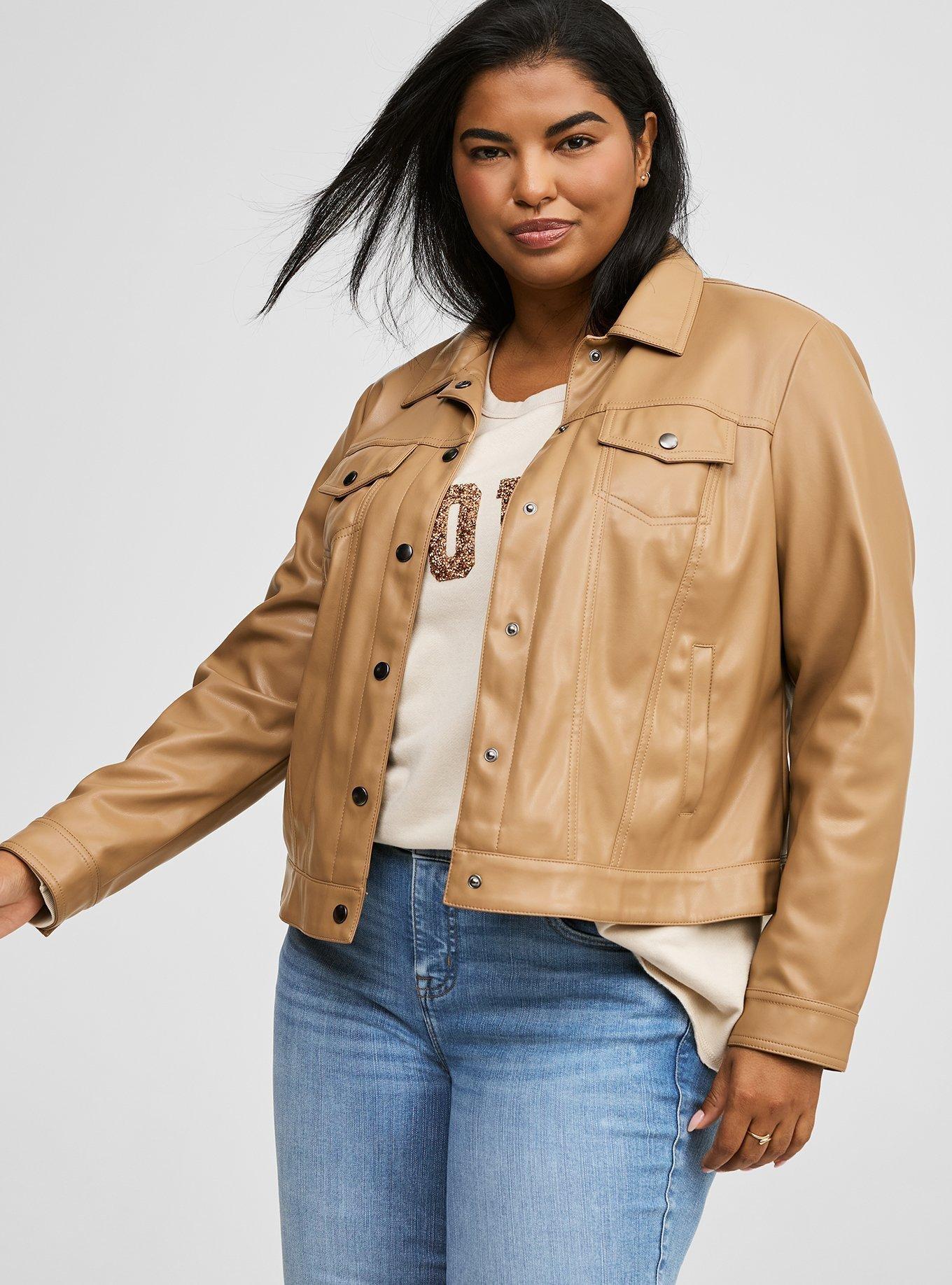 Plus Size Faux Leather Trucker Torrid
