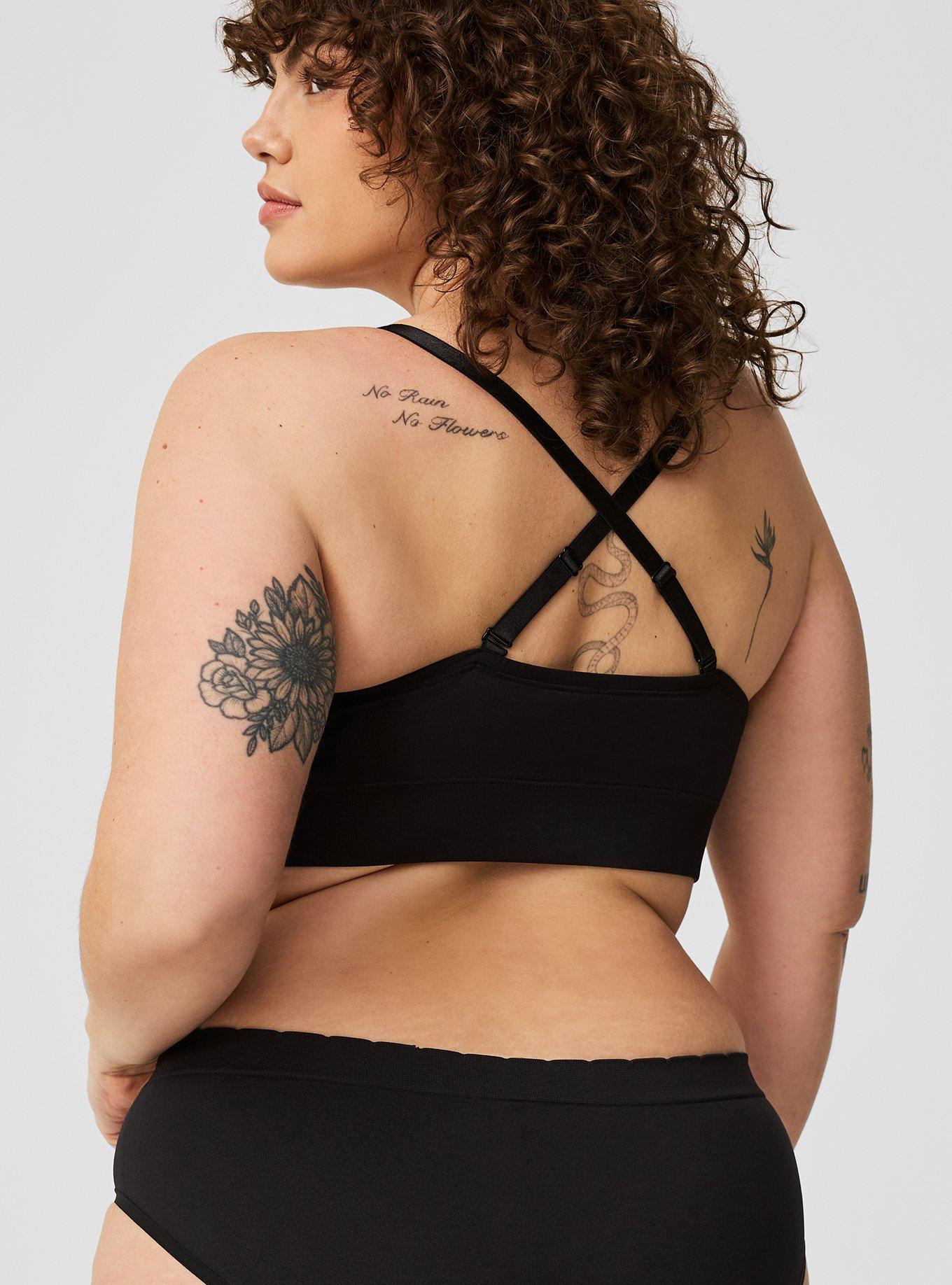 Lightly Lined Seamless Fishnet Heart Strappy Bralette