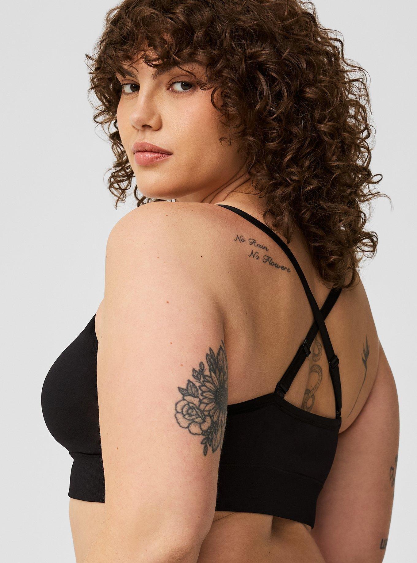 Lightly Lined Seamless Fishnet Heart Strappy Bralette