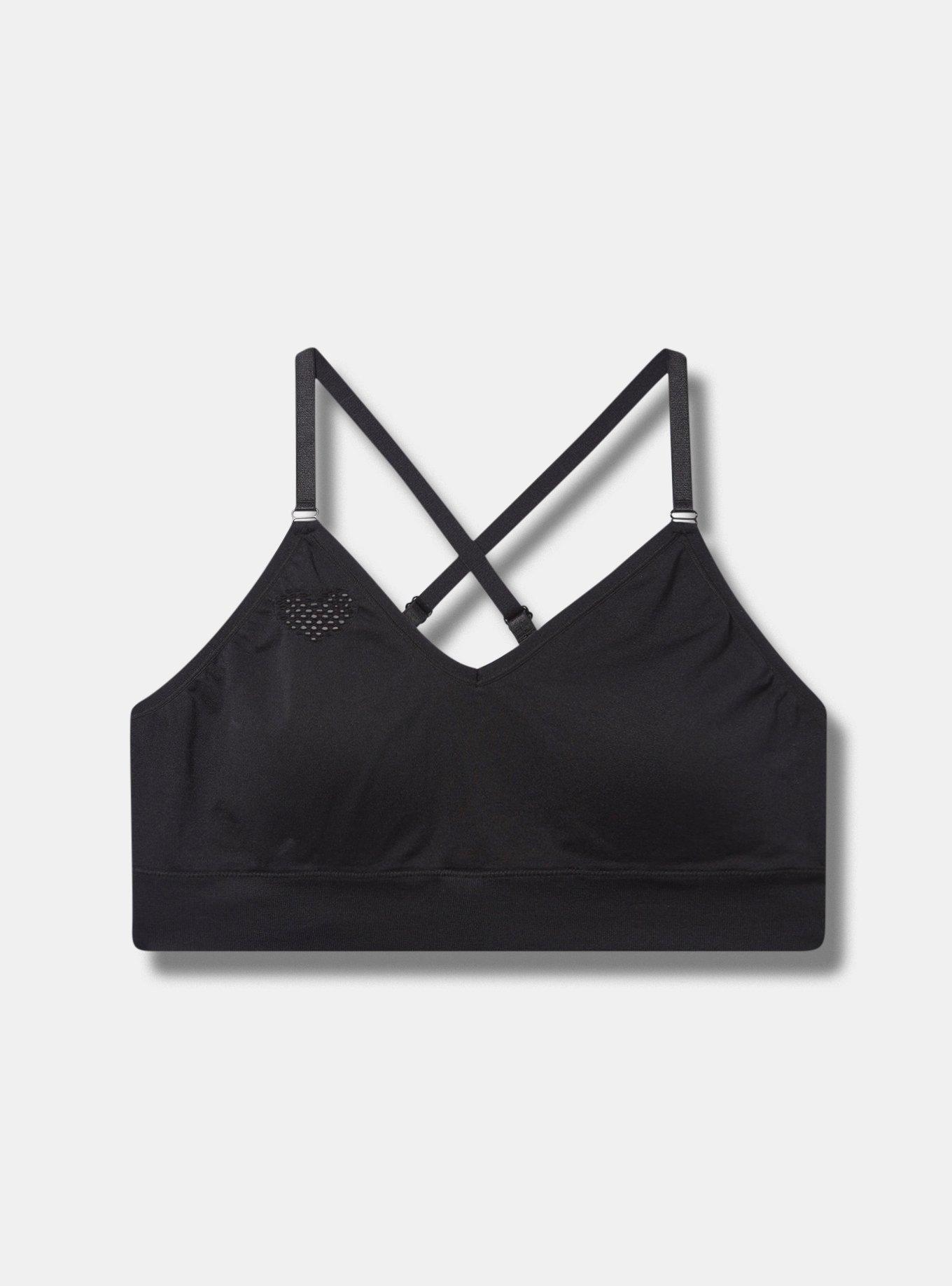 Lightly Lined Seamless Fishnet Heart Strappy Bralette