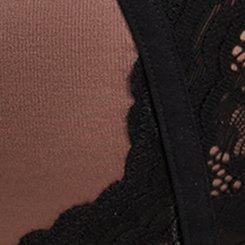 Plus Size Shine Microfiber Mid-Rise Brief Panty, DEEP TAUPE, swatch