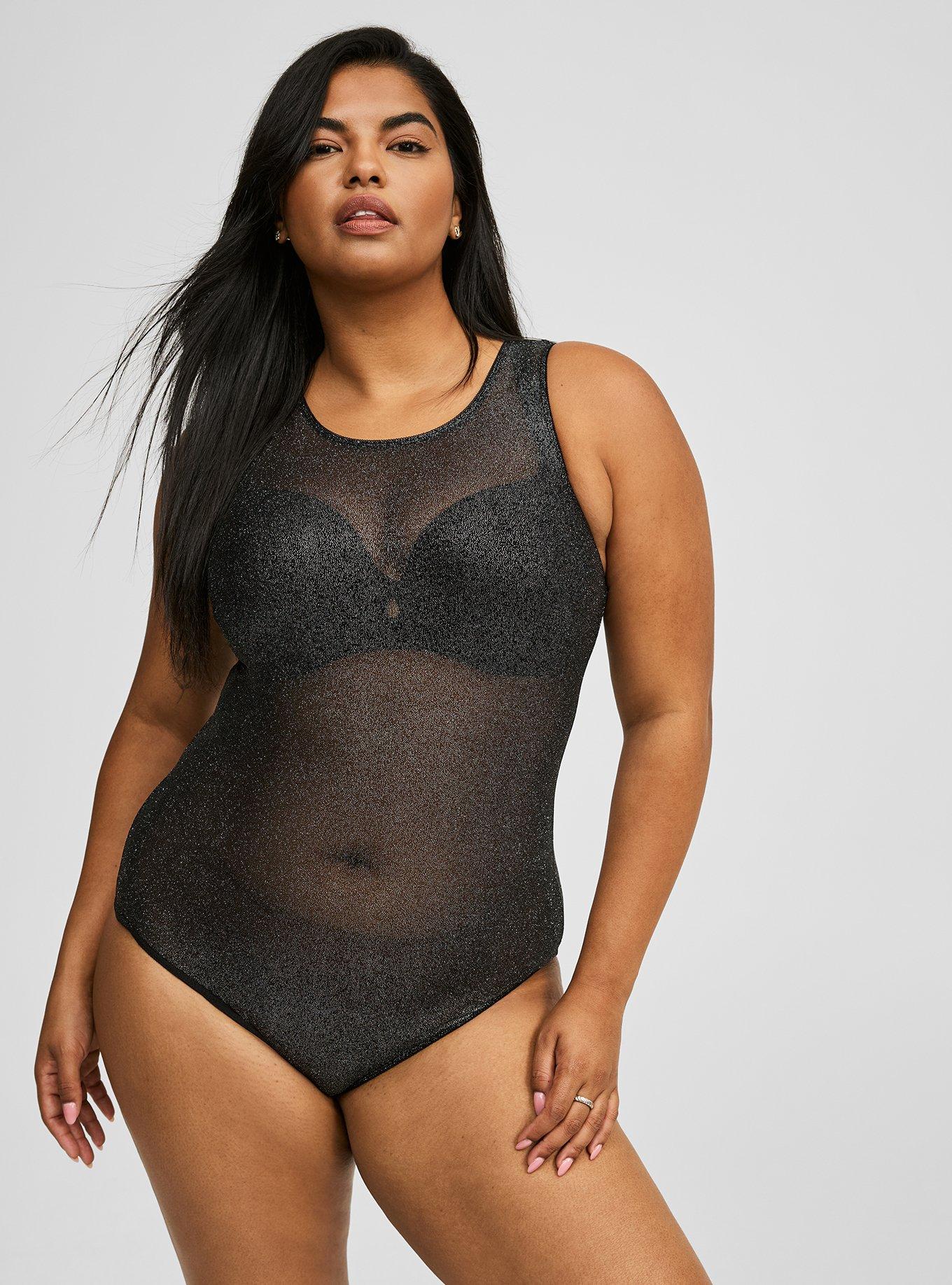 Torrid Mesh sale Heart Strappy Bodysuit