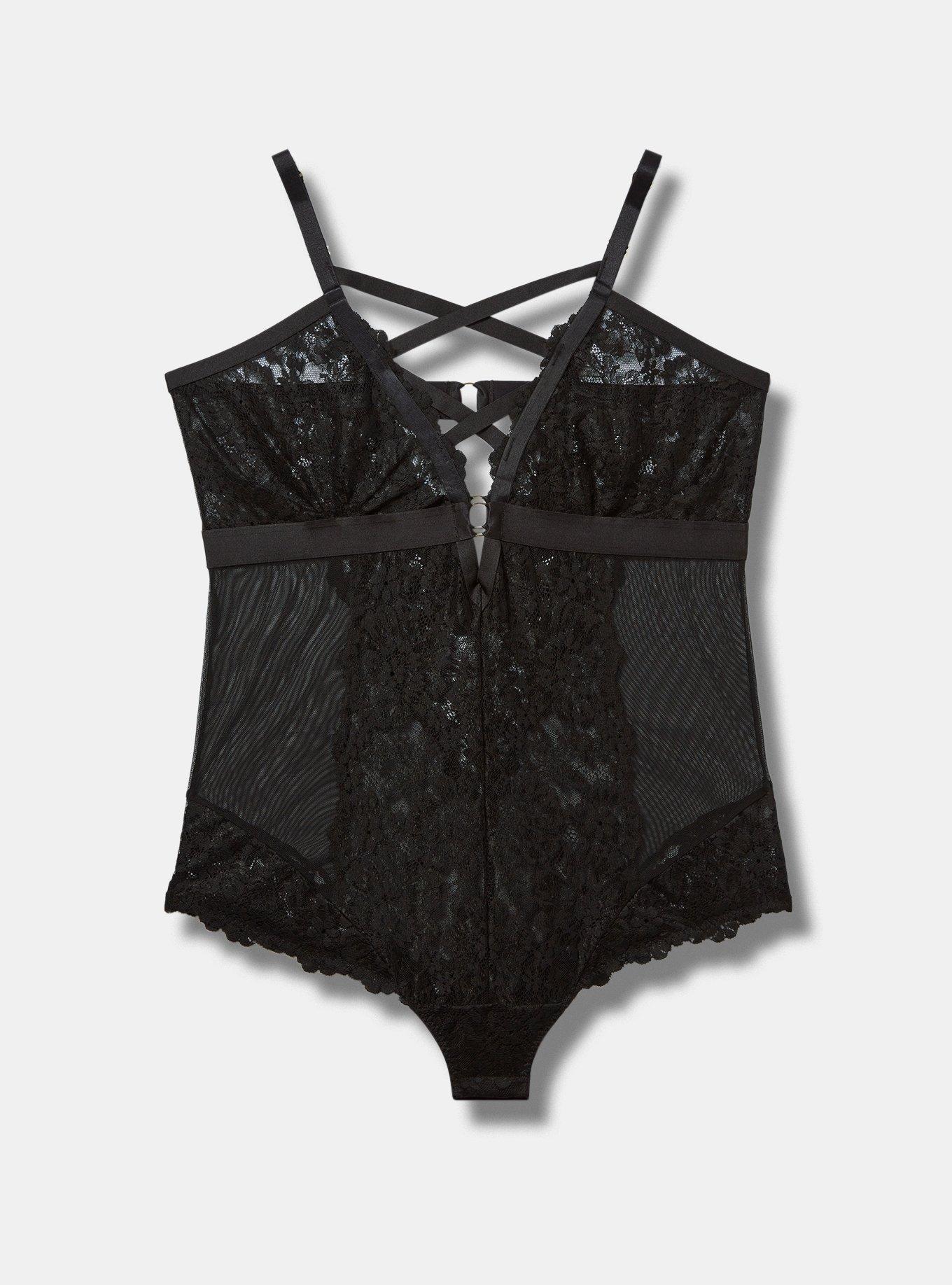 Plus Size - Floral Lace Strappy Bodysuit - Torrid