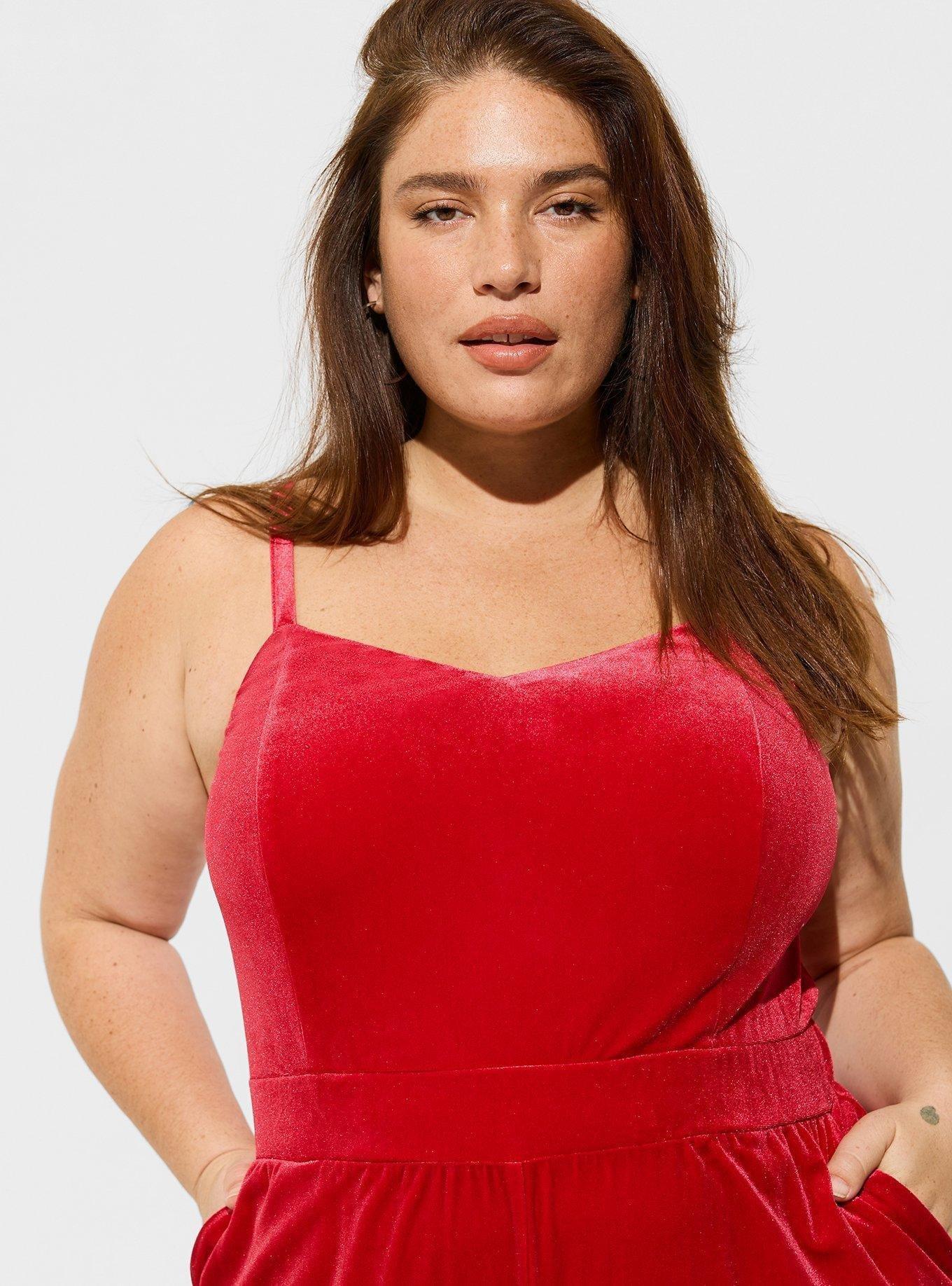 Plus Size - Crushed Velour Lace Triangle Bralette - Torrid