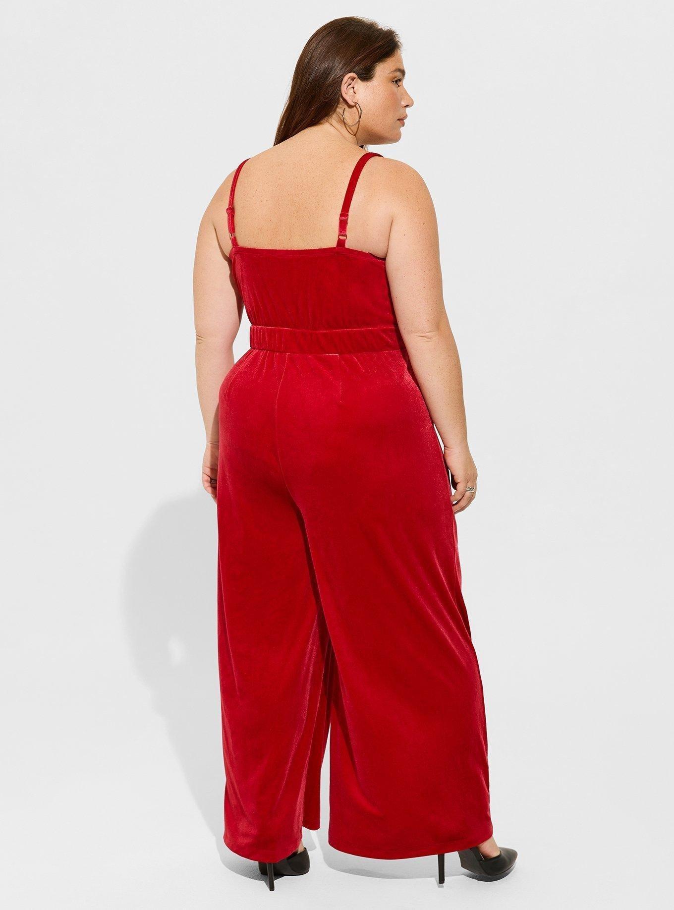 Velvet Wide Leg Jumpsuit