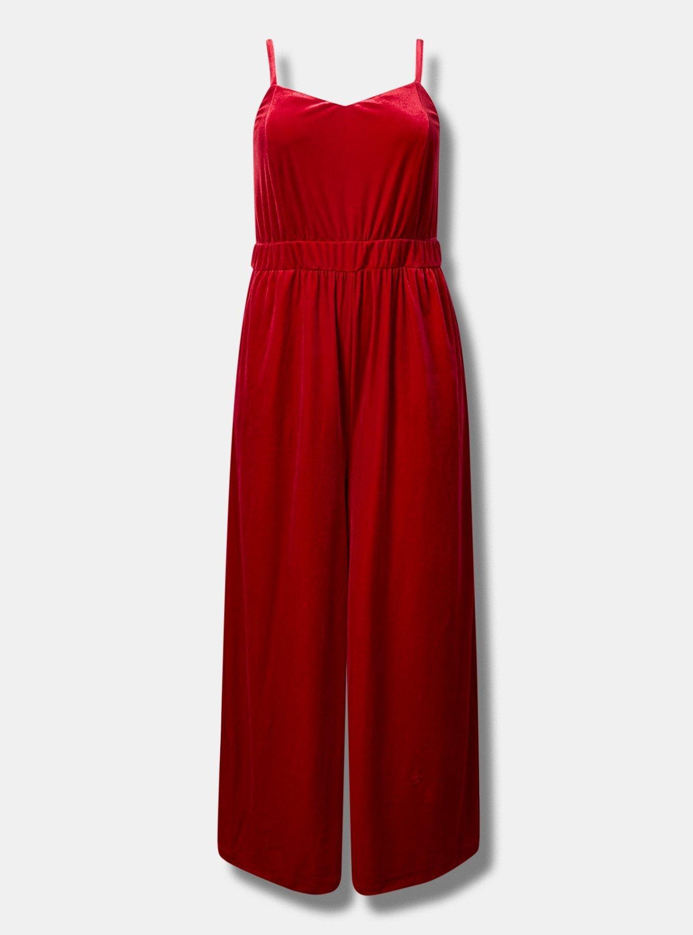 Velvet Wide Leg Jumpsuit