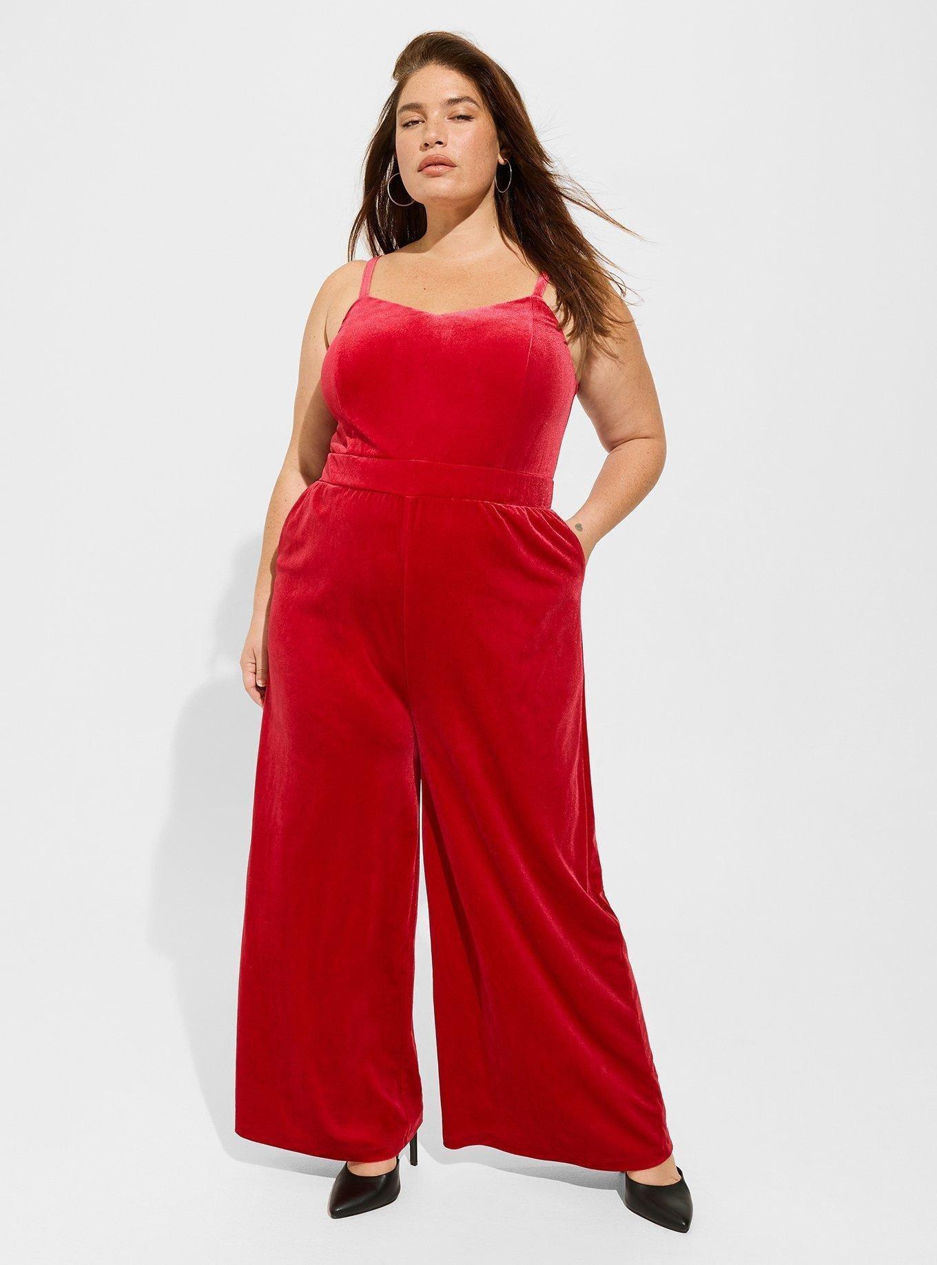 Velvet Wide Leg Jumpsuit