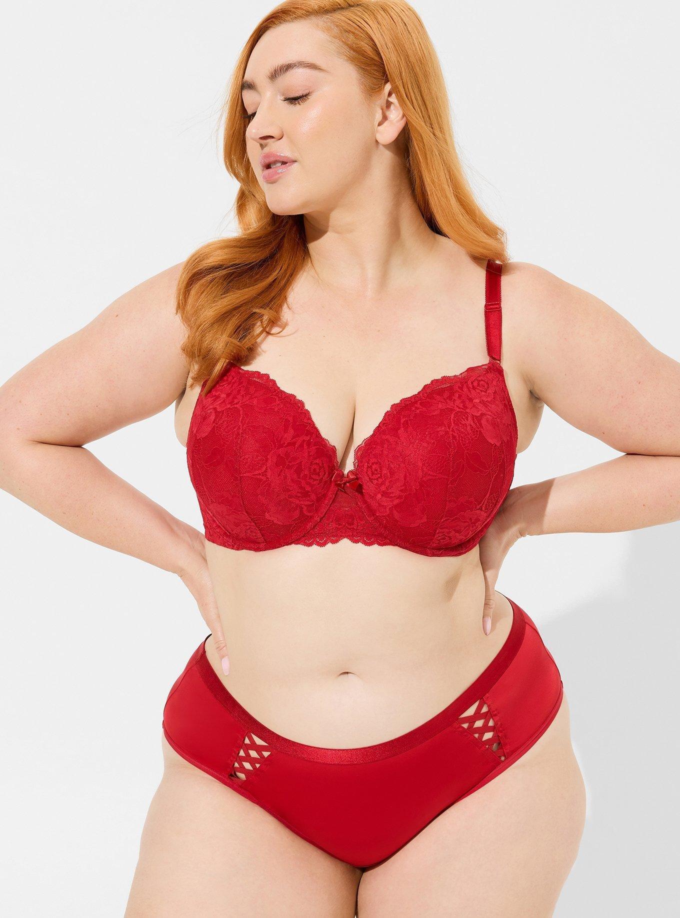 Plus Size - Microfiber And Lace Mid-Rise Hipster Panty - Torrid