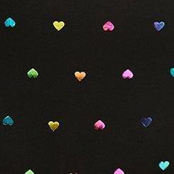 Microfiber Lattice Mid-Rise Hipster Panty, BRANDY HEARTS RICH BLACK / RAINBOW FOIL, swatch