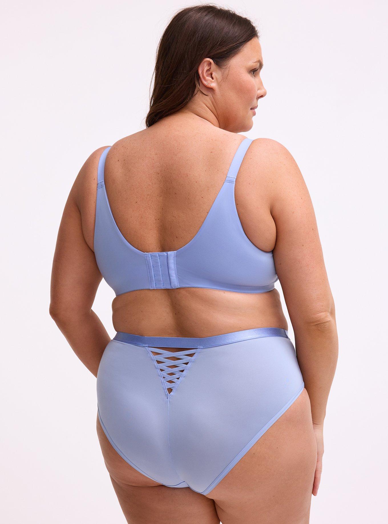 Microfiber Lattice Mid-Rise Hipster Panty, HYDRANGEA, alternate