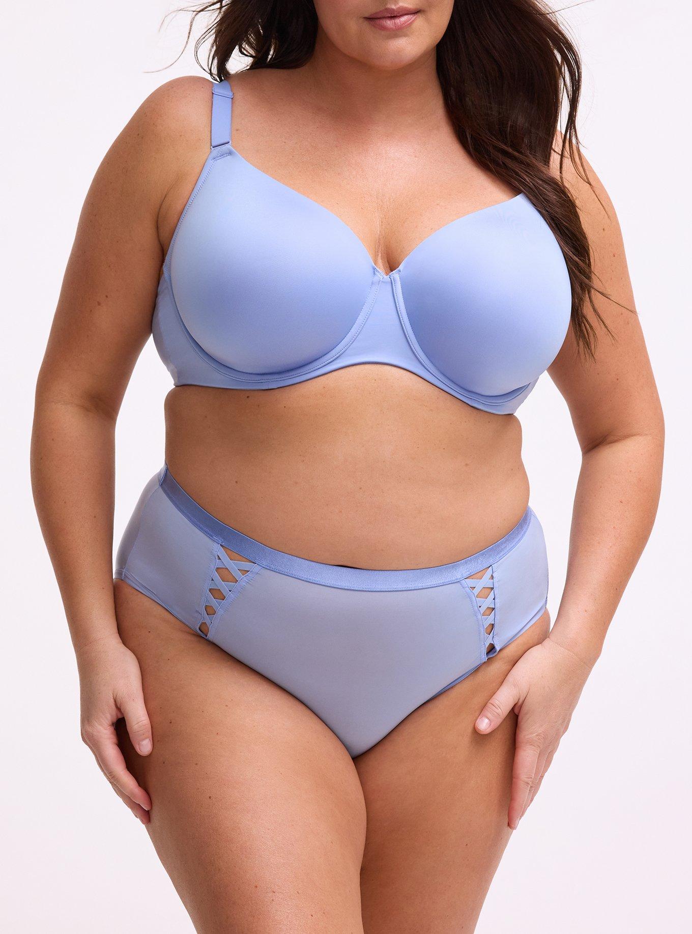 Microfiber Lattice Mid-Rise Hipster Panty, HYDRANGEA, alternate